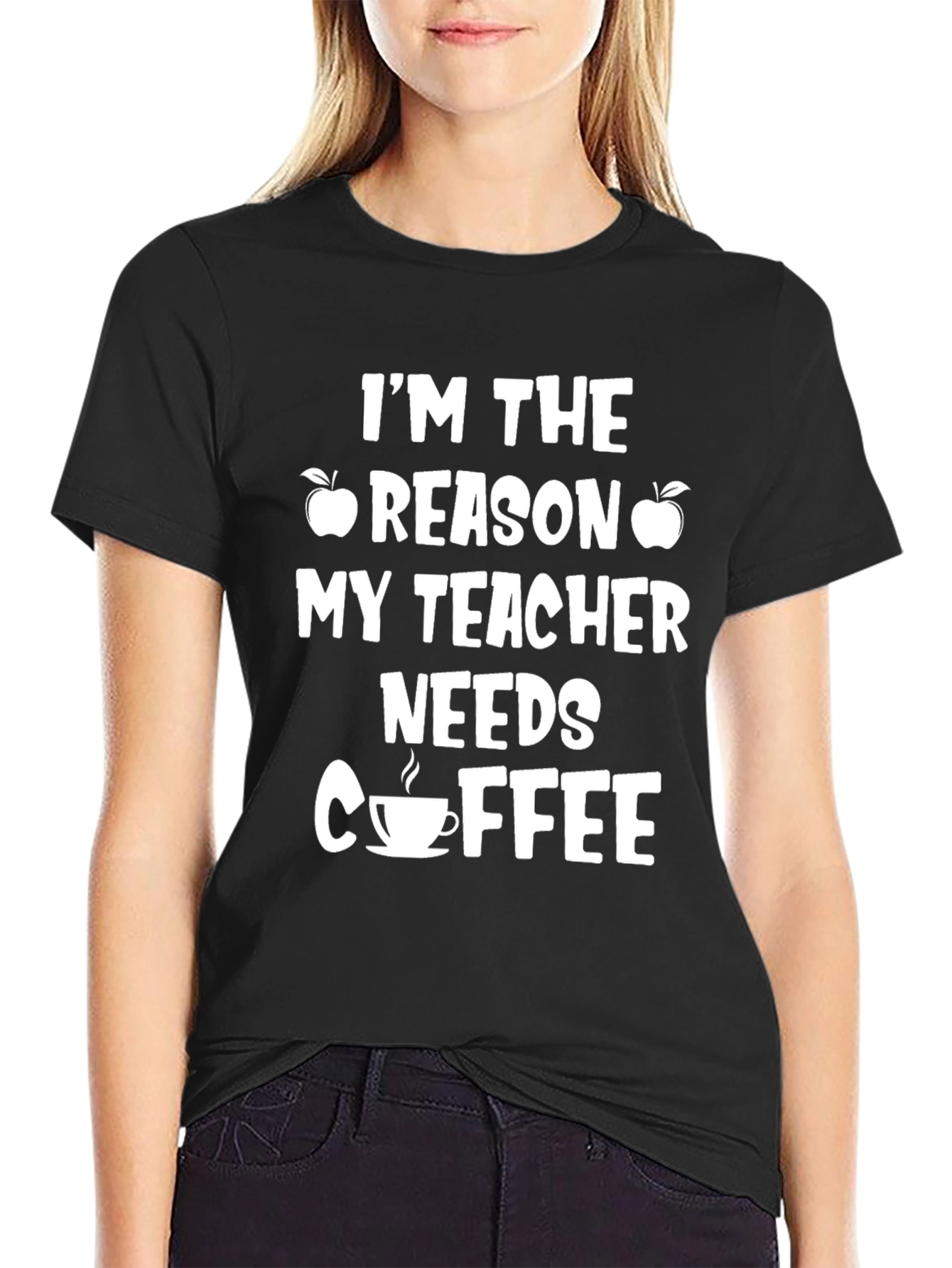 Funny Teacher Coffee T-Shirt - Unisex Black Tee