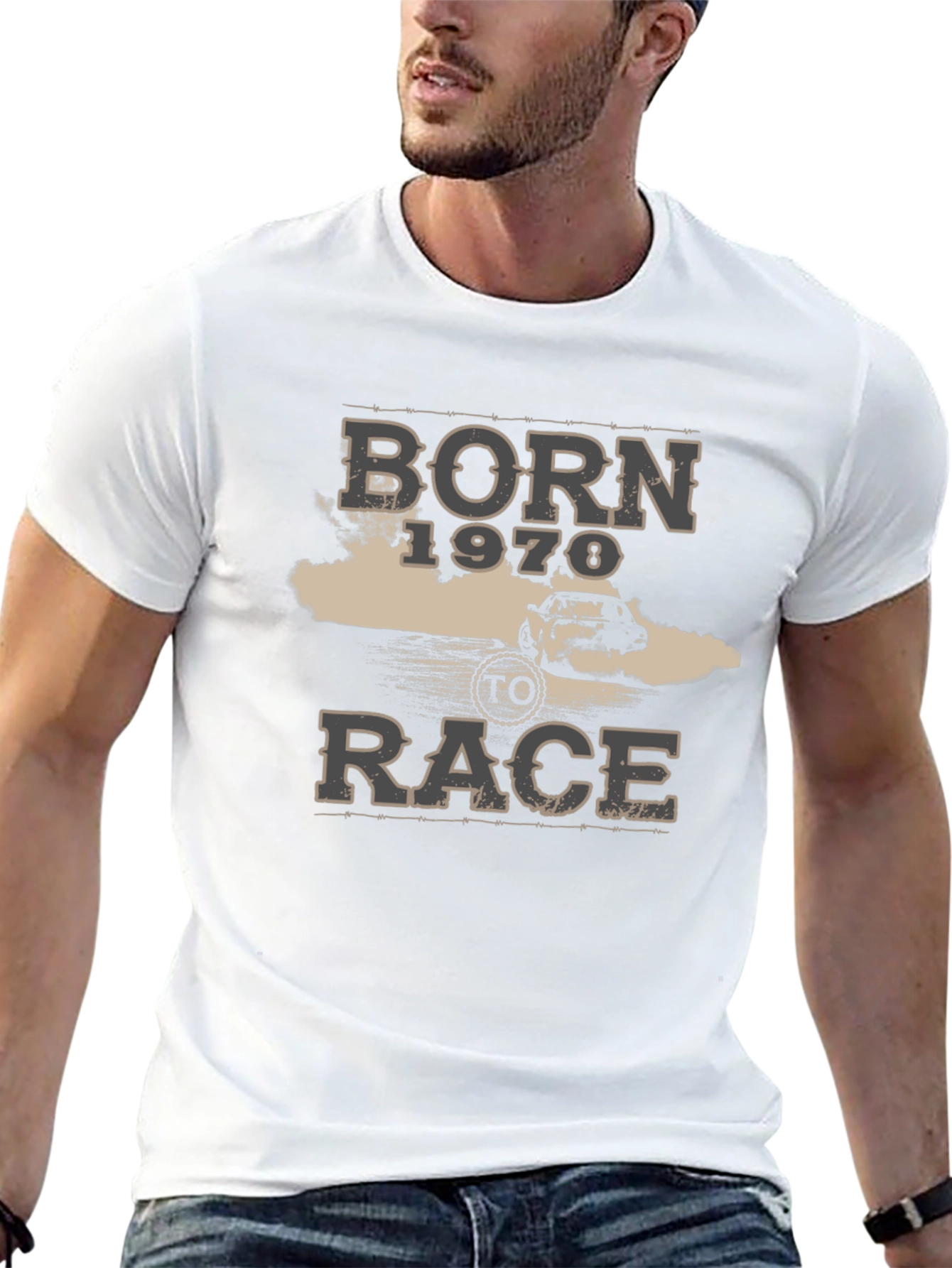 Born 1970 To Race Graphic T-Shirt