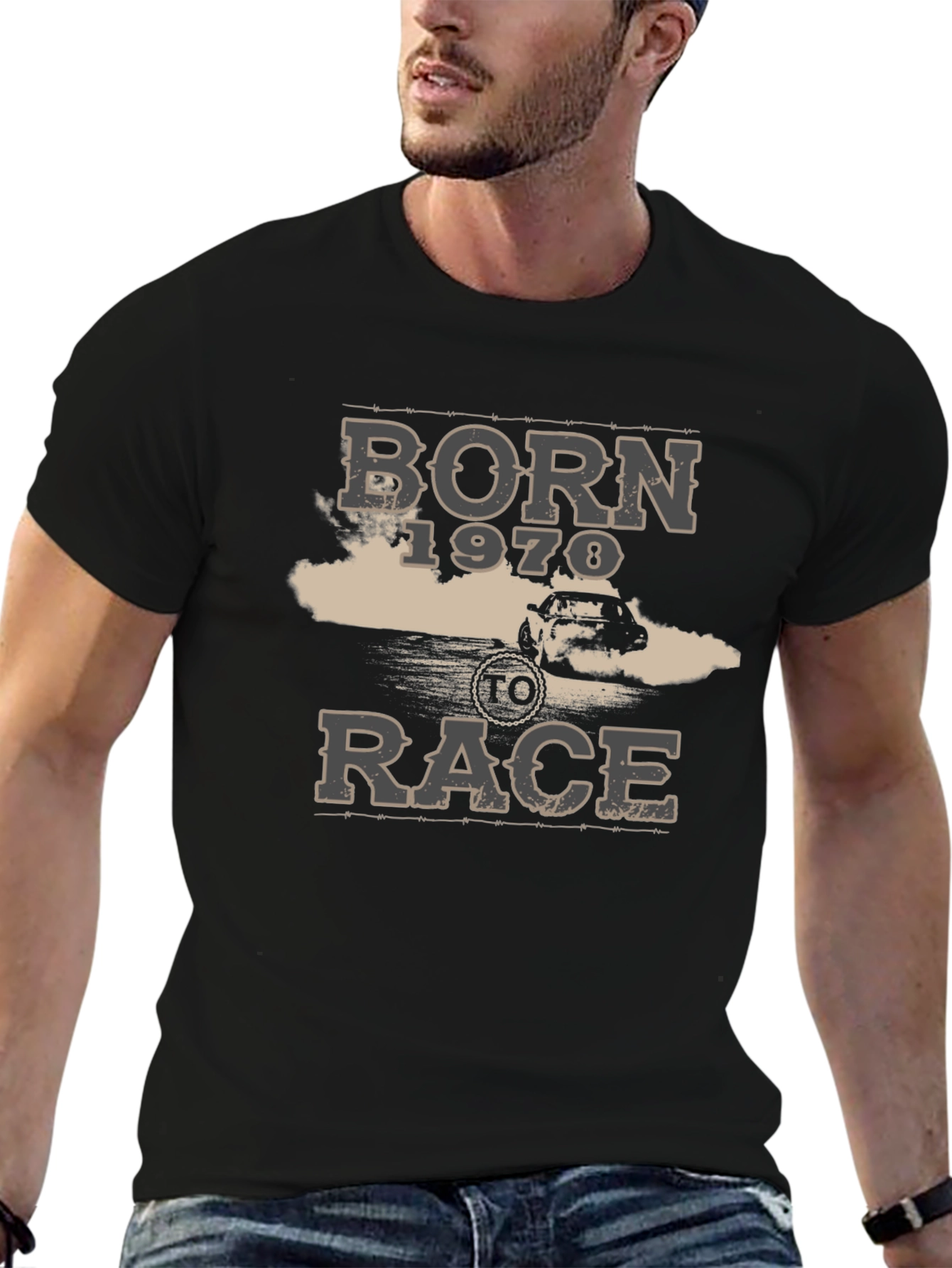 Born 1970 To Race Graphic T-Shirt