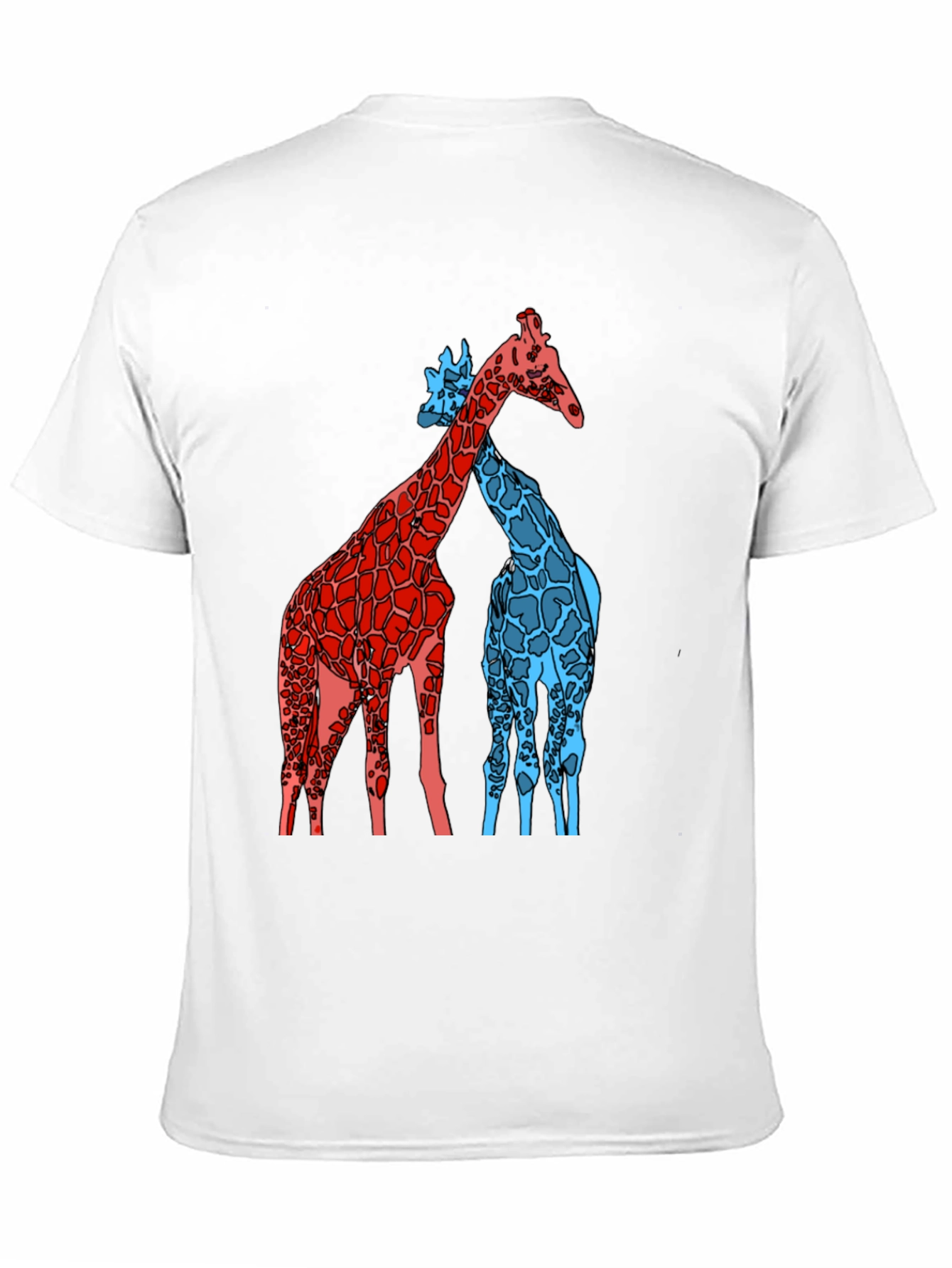 Giraffe Art Graphic Black T-Shirt