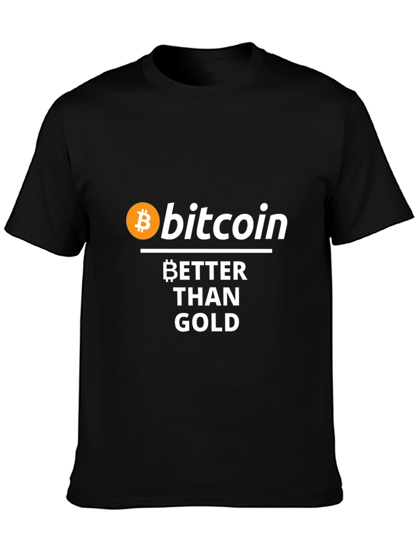 Bitcoin Better Than Gold Black Graphic Tee