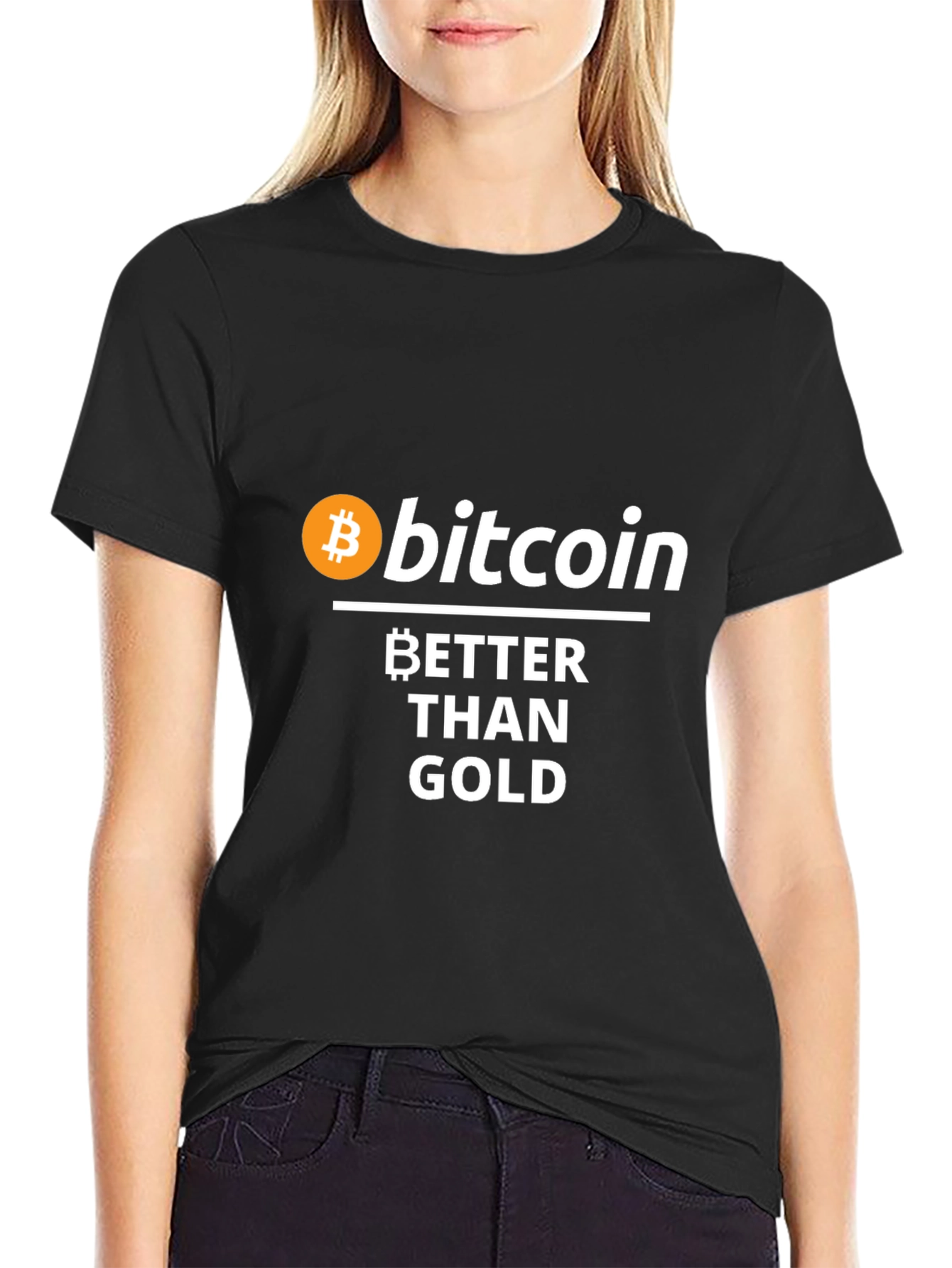 Bitcoin Better Than Gold Black Graphic Tee