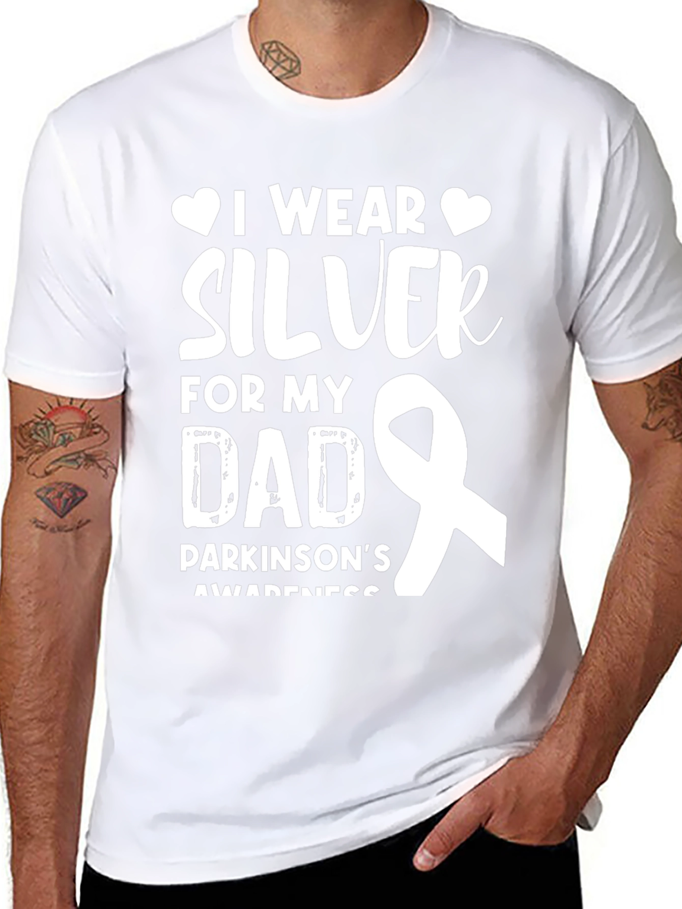 Silver For My Dad Parkinsons Awareness T-Shirt