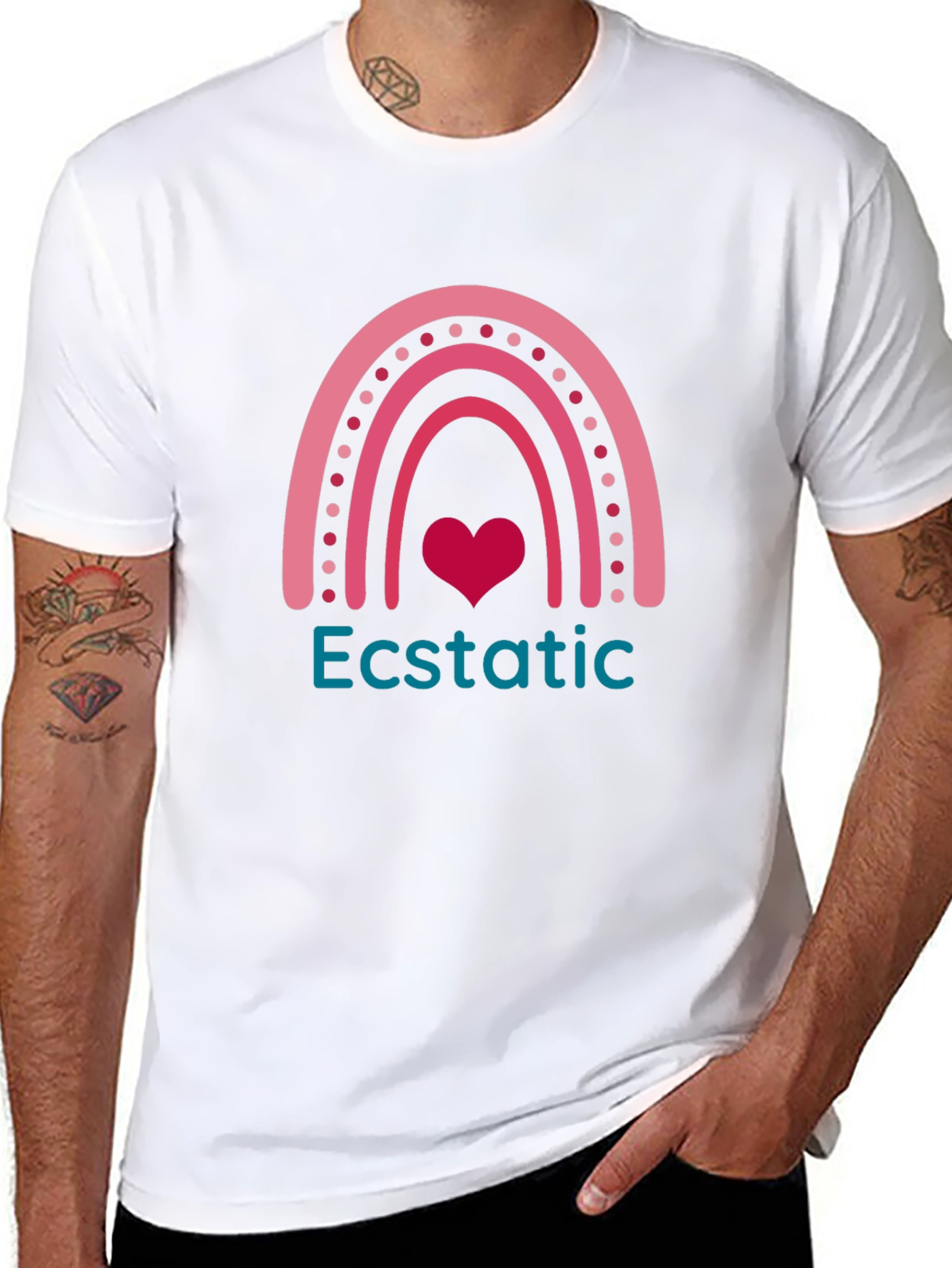 Ecstatic Rainbow Heart T-Shirt