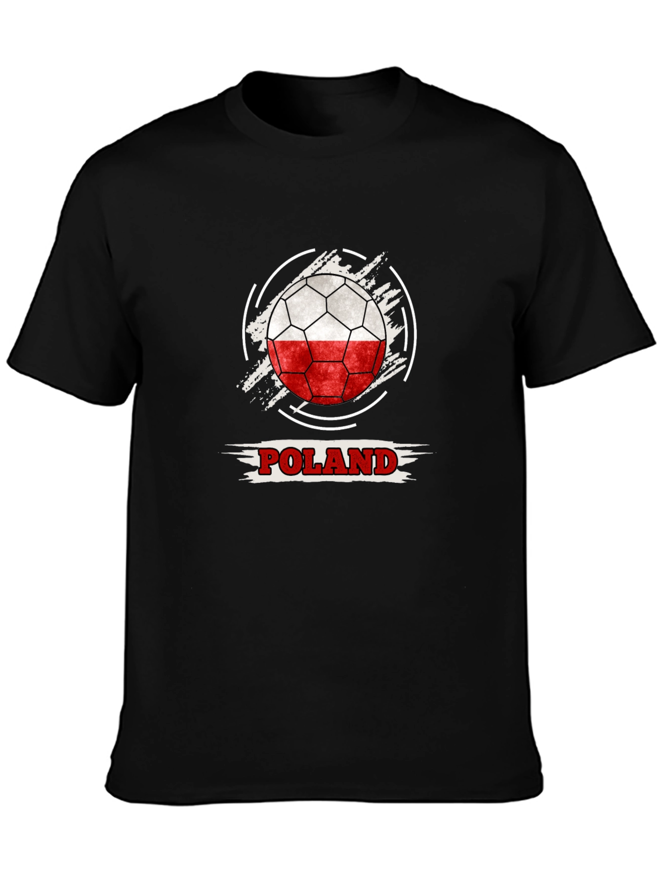 Poland Soccer Flag Graphic T-Shirt