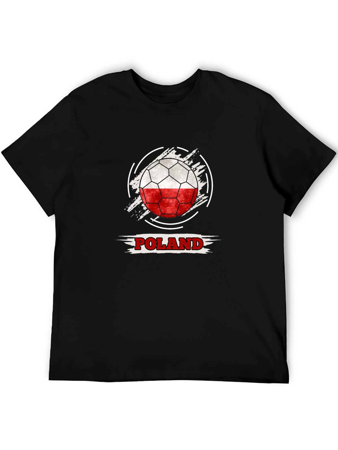 Poland Soccer Flag Graphic T-Shirt