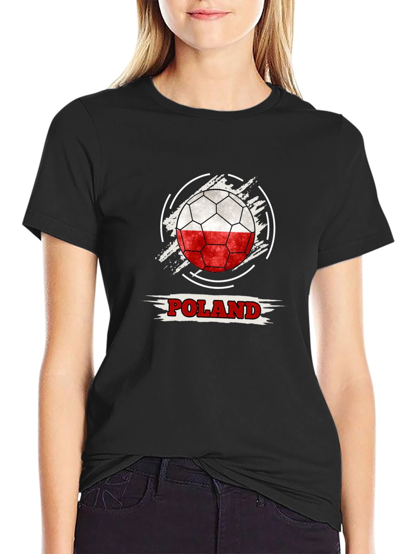 Poland Soccer Flag Graphic T-Shirt