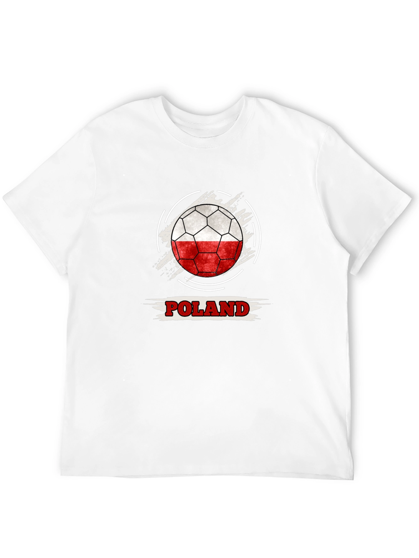 Poland Soccer Flag Graphic T-Shirt