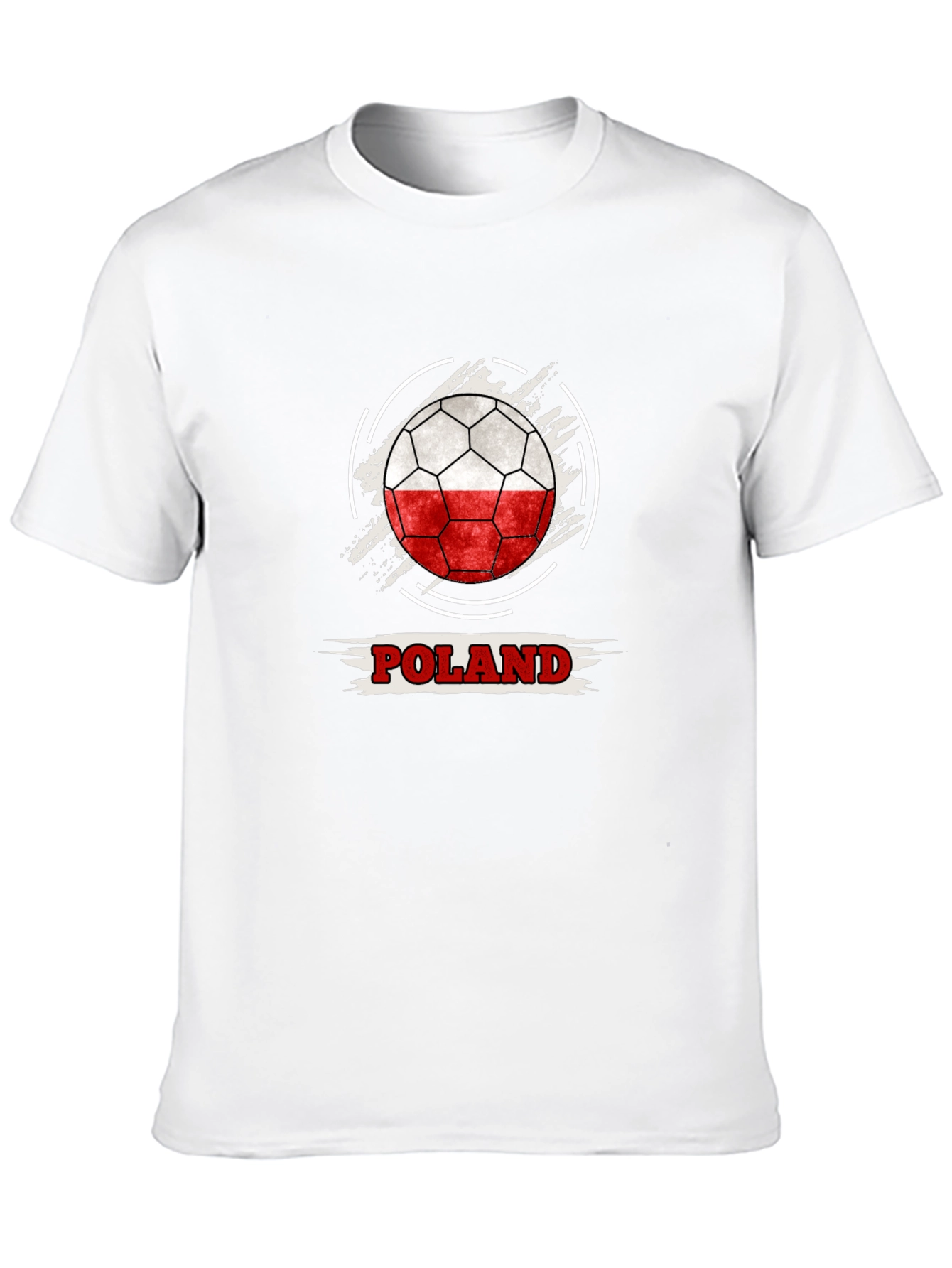 Poland Soccer Flag Graphic T-Shirt
