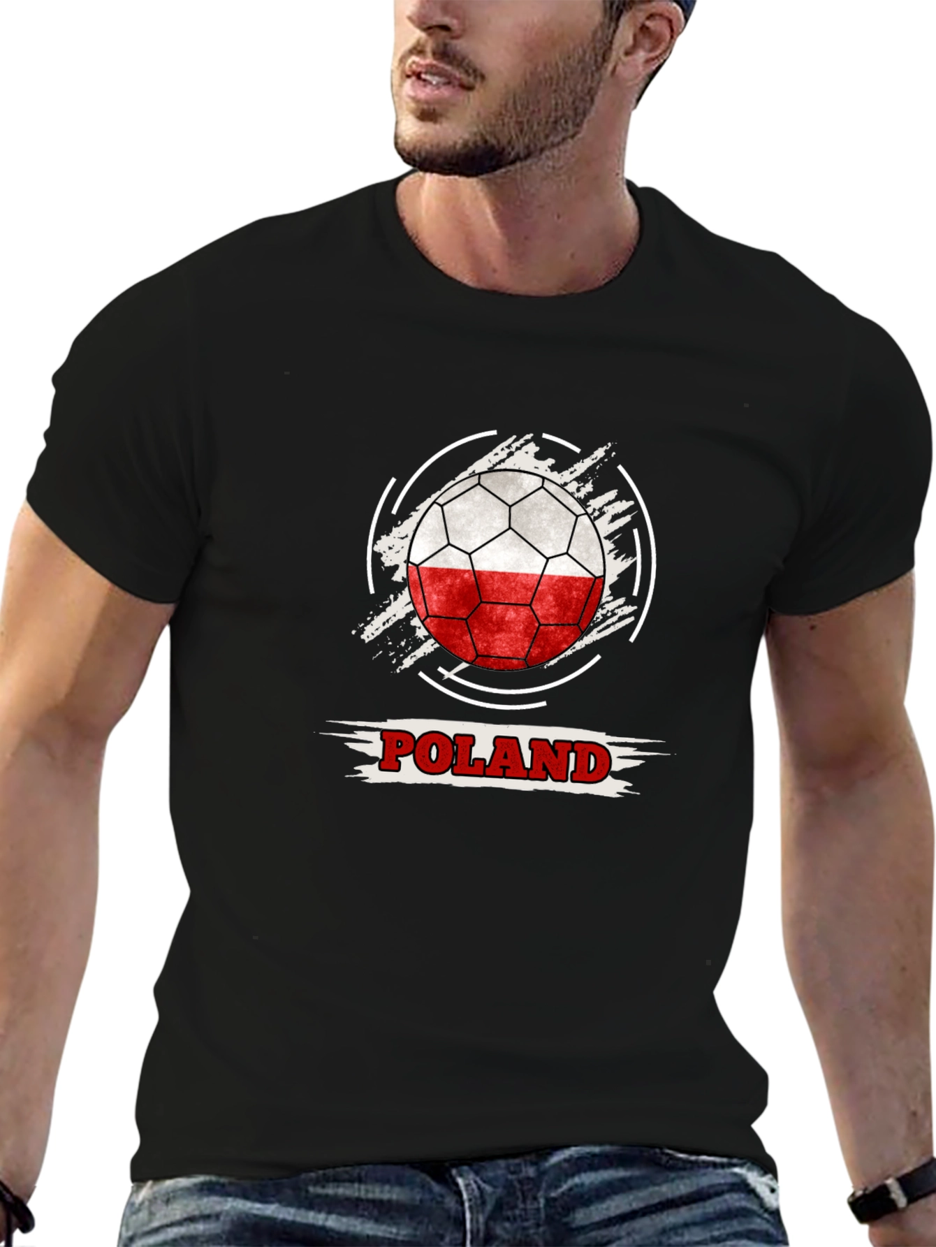 Poland Soccer Flag Graphic T-Shirt