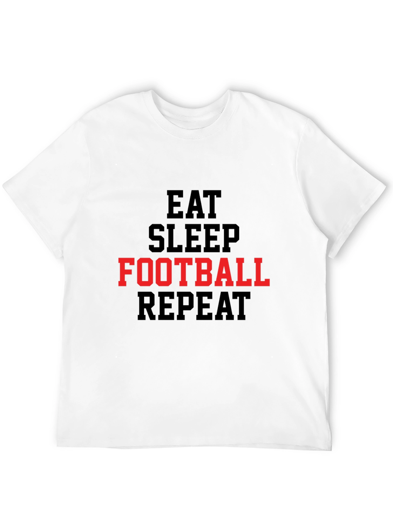 Eat Sleep Football Repeat Graphic Tee