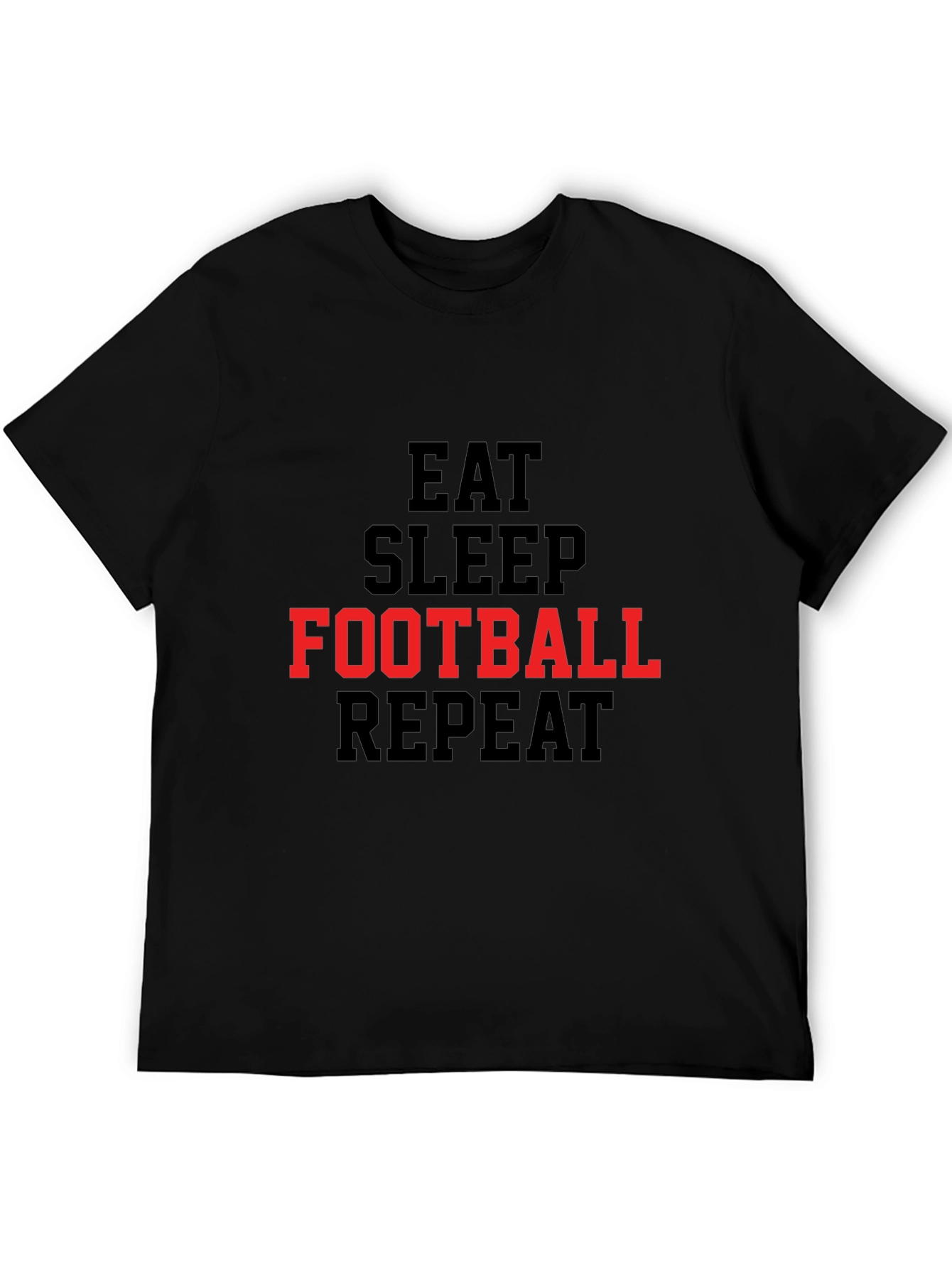 Eat Sleep Football Repeat Graphic Tee