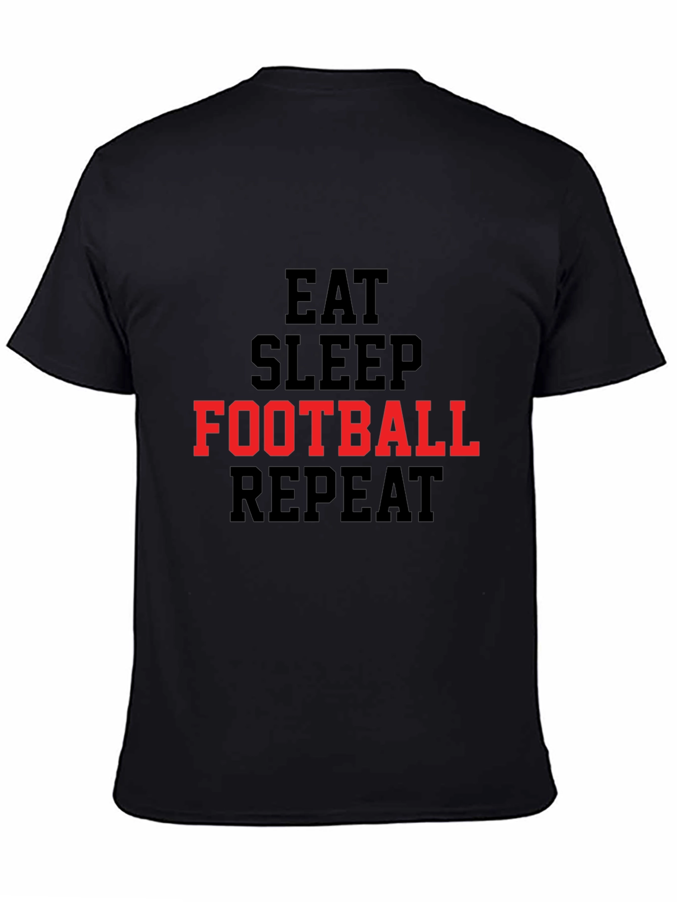 Eat Sleep Football Repeat Graphic Tee