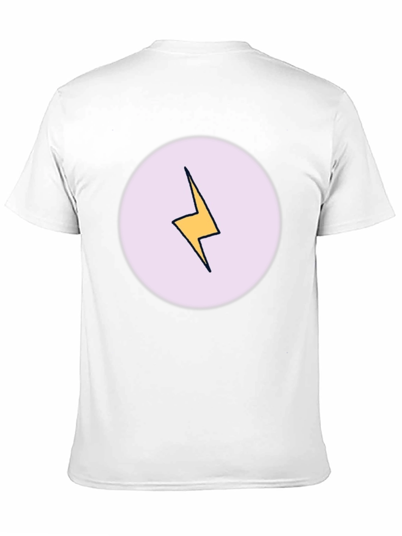 Lightning Bolt Graphic Tee - Black Cotton Casual Shirt