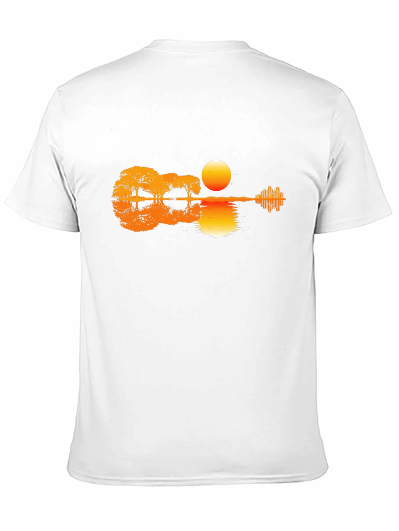 Sunset Guitar T-Shirt - Music & Nature Design