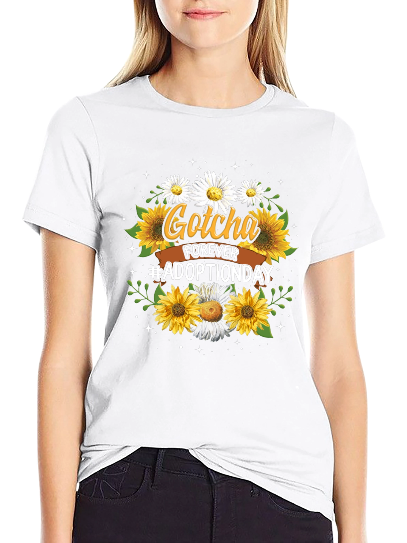 Gotcha Forever Adoption Day Sunflower T-Shirt