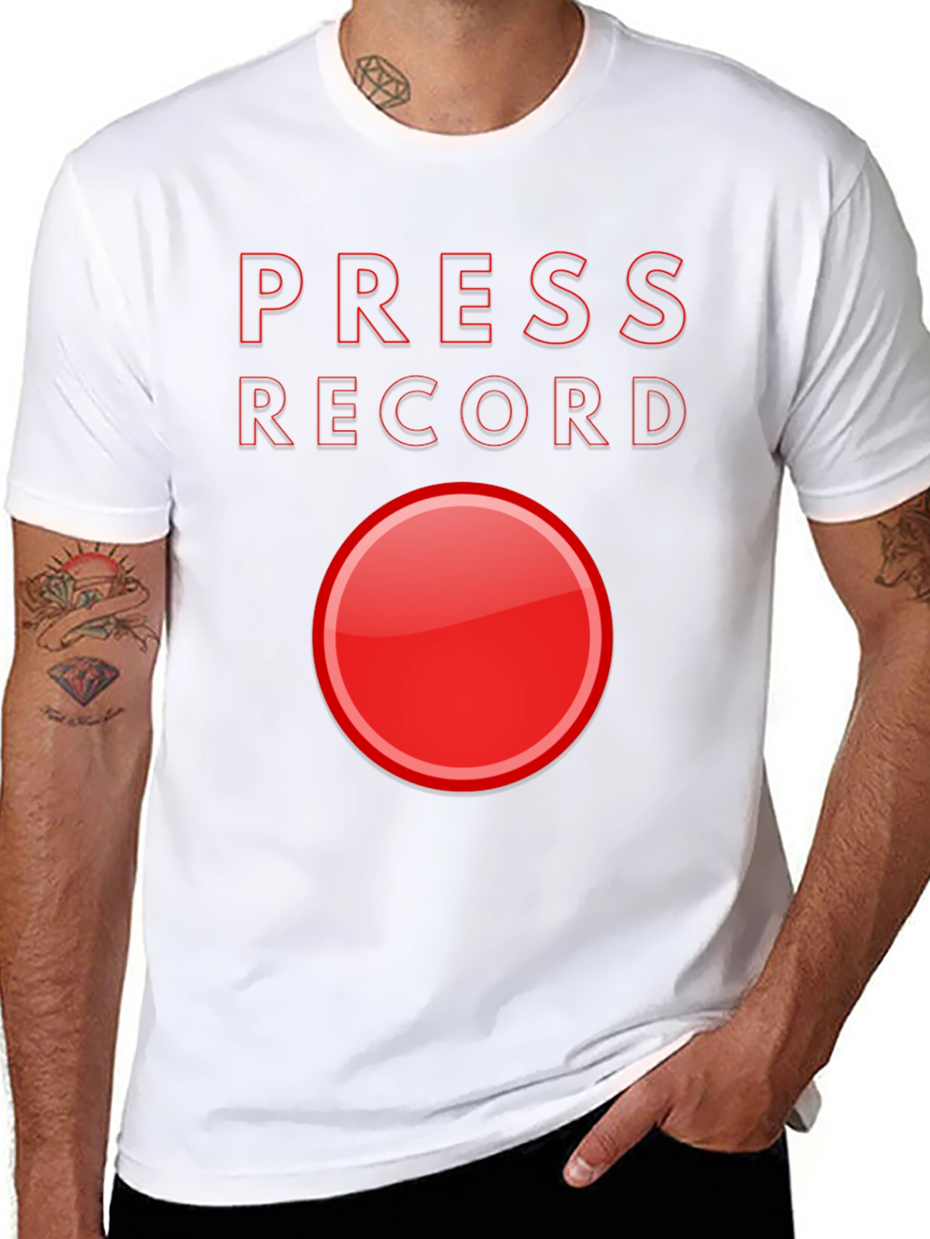 Press Record Black T-Shirt