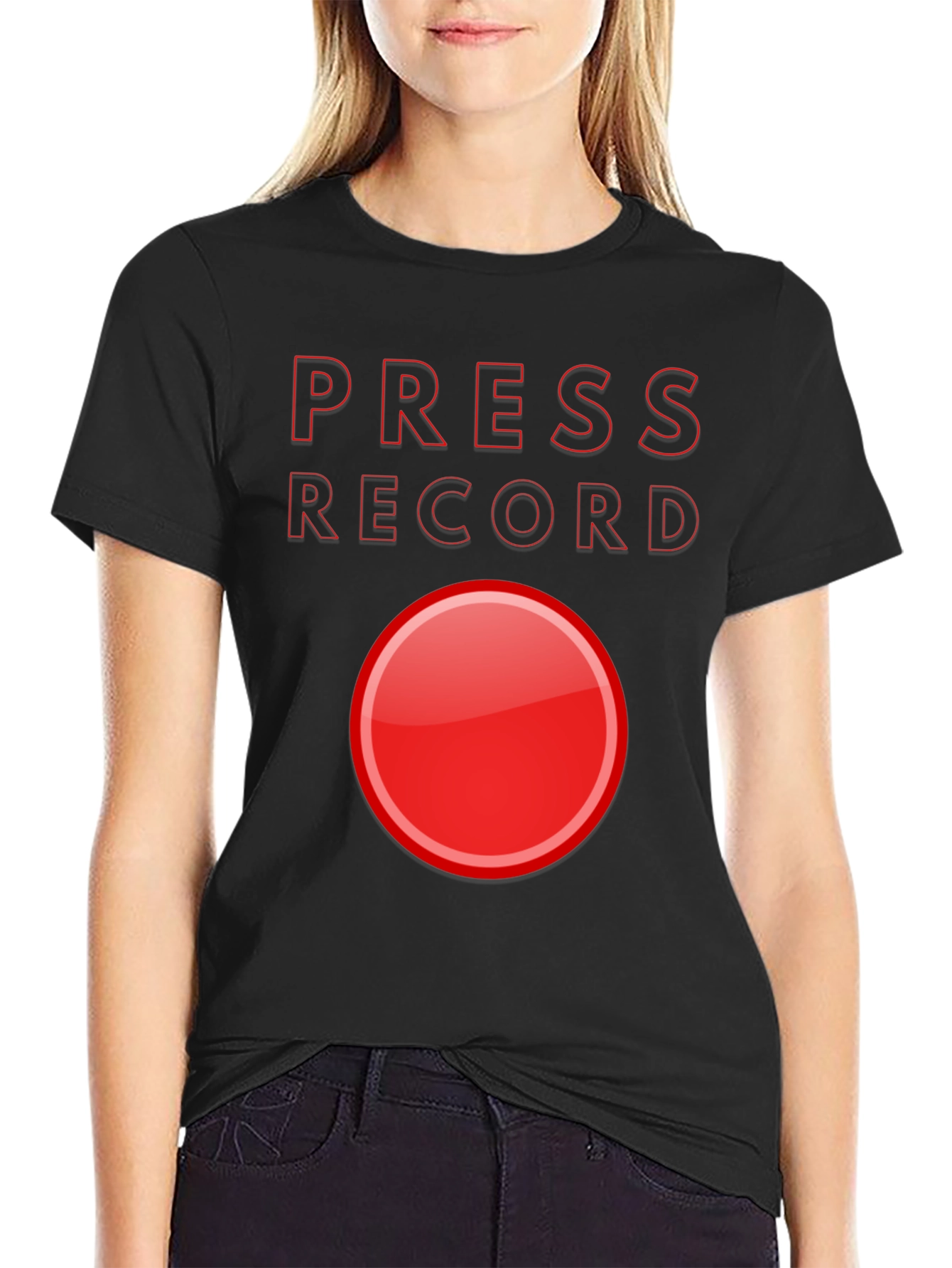 Press Record Black T-Shirt