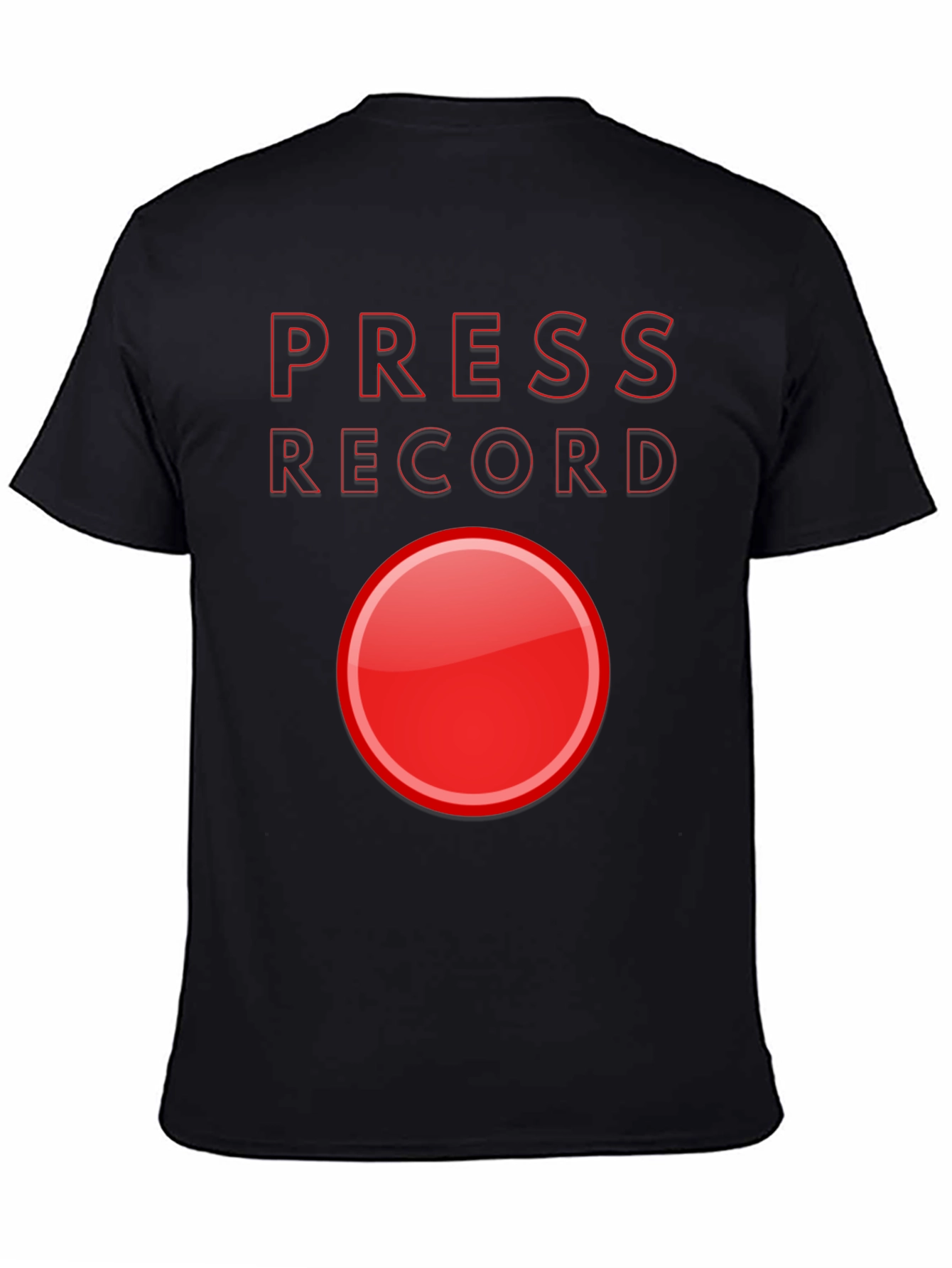 Press Record Black T-Shirt