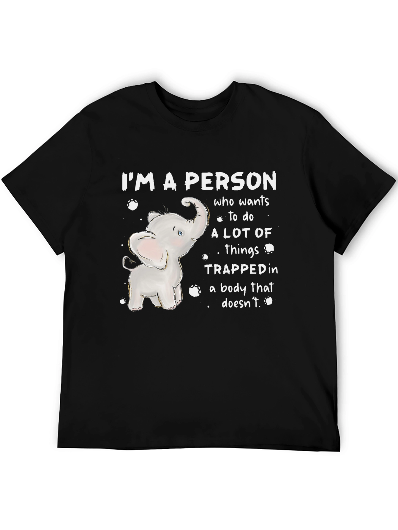 Elephant Person Graphic Tee - Quirky Humor T-Shirt