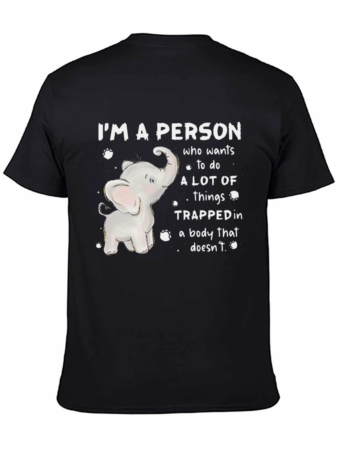 Elephant Person Graphic Tee - Quirky Humor T-Shirt
