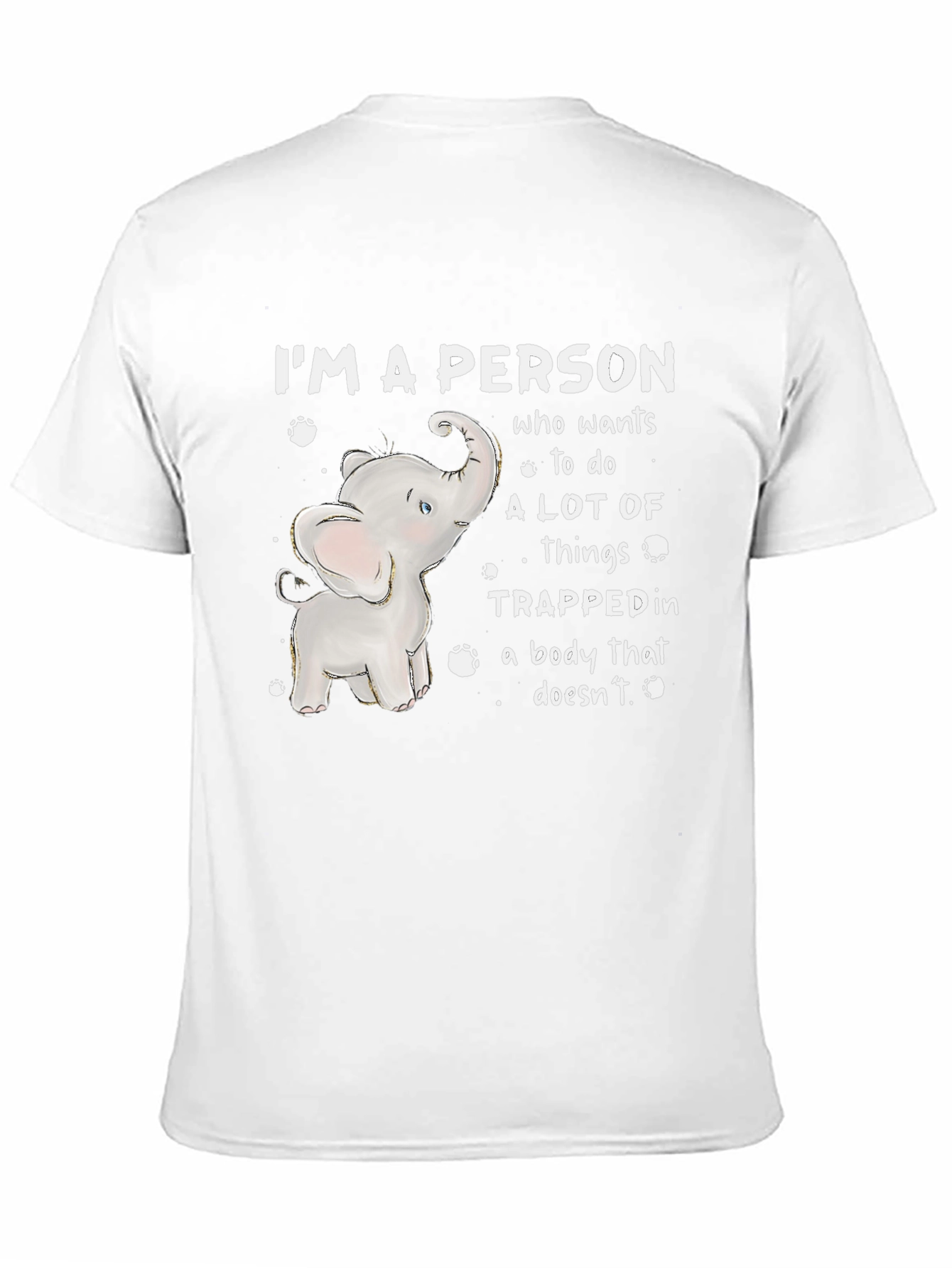 Elephant Person Graphic Tee - Quirky Humor T-Shirt