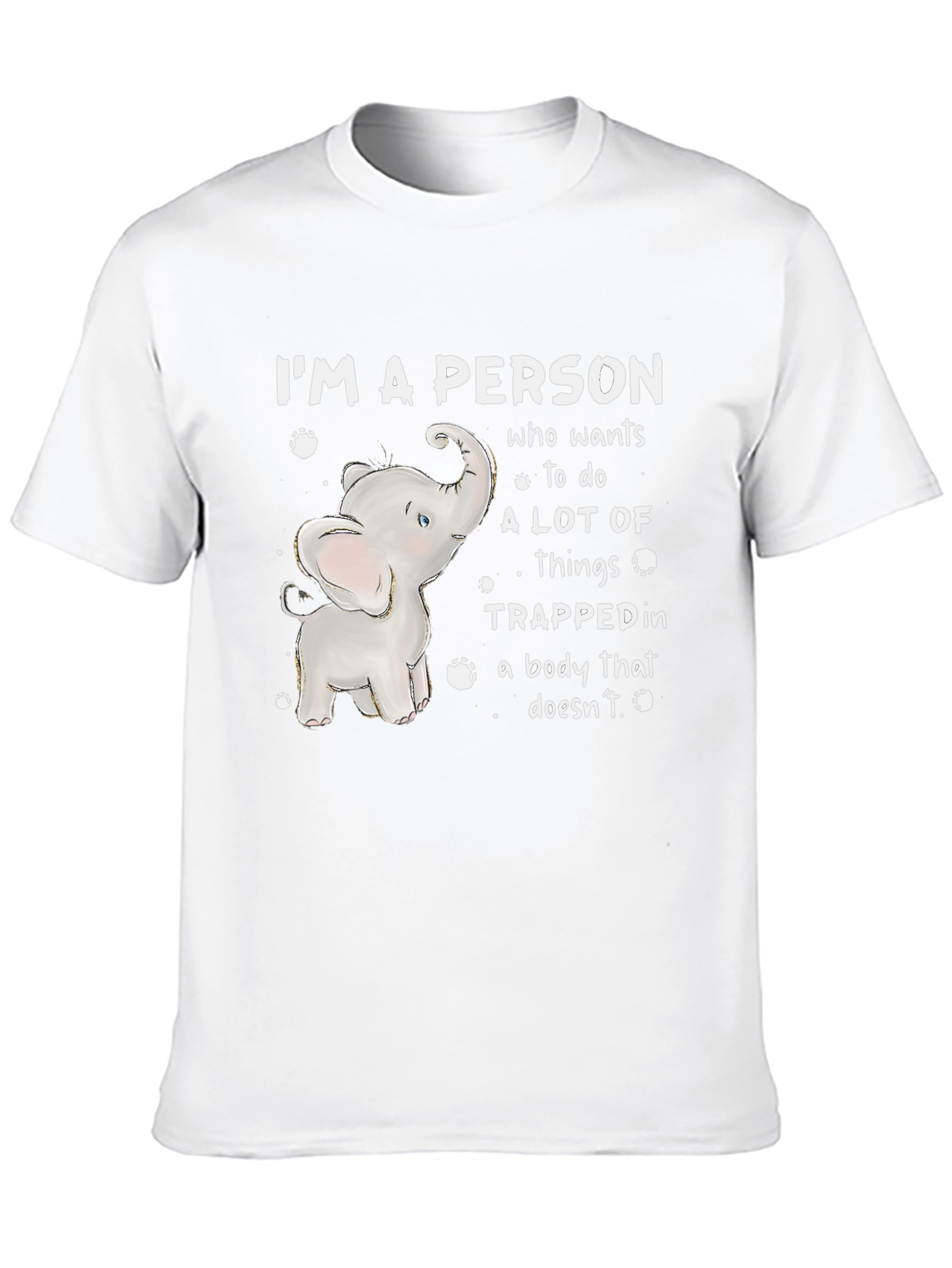Elephant Person Graphic Tee - Quirky Humor T-Shirt