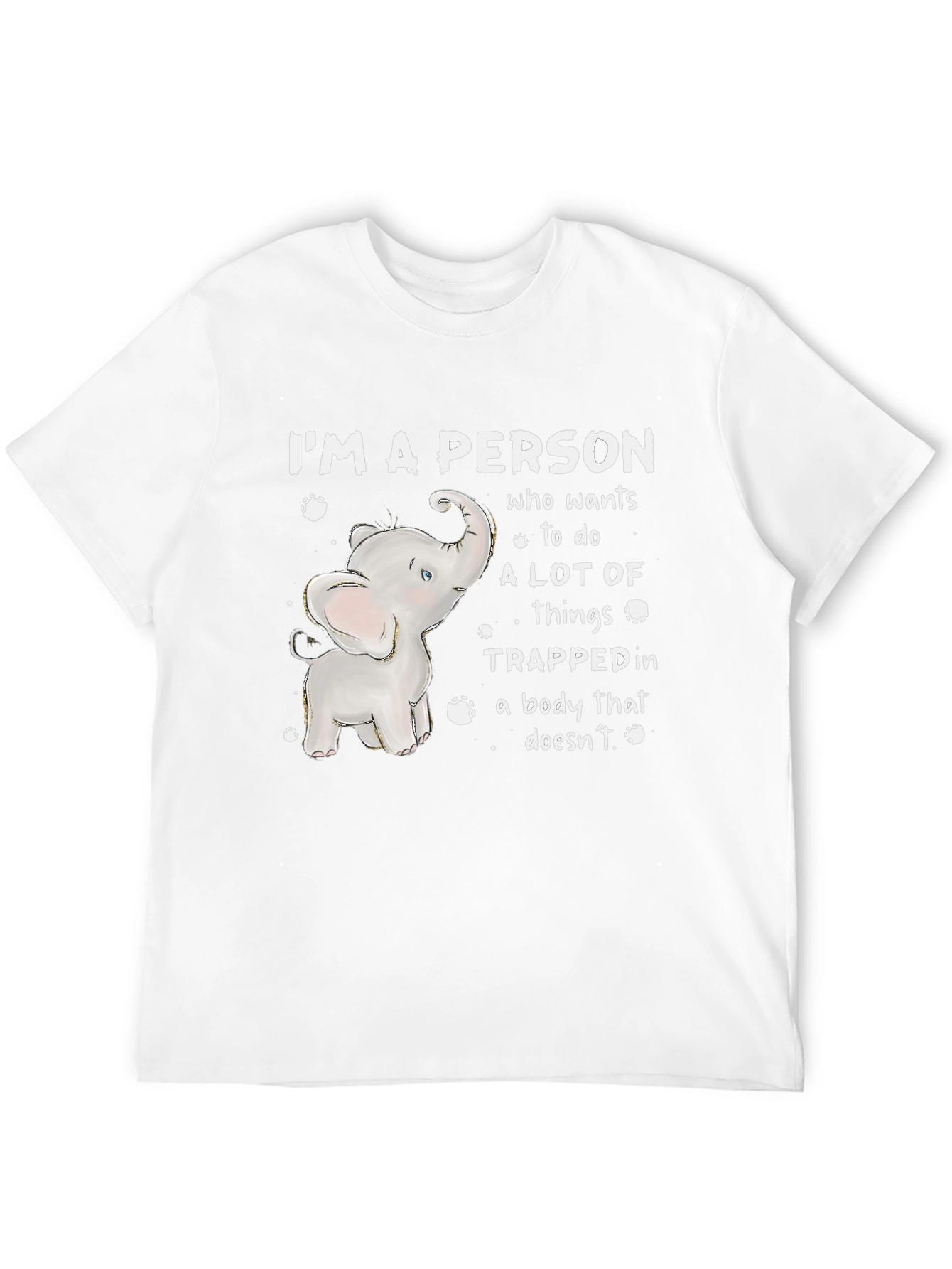 Elephant Person Graphic Tee - Quirky Humor T-Shirt