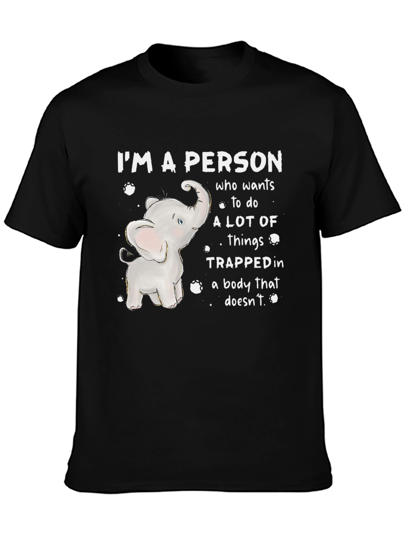 Elephant Person Graphic Tee - Quirky Humor T-Shirt