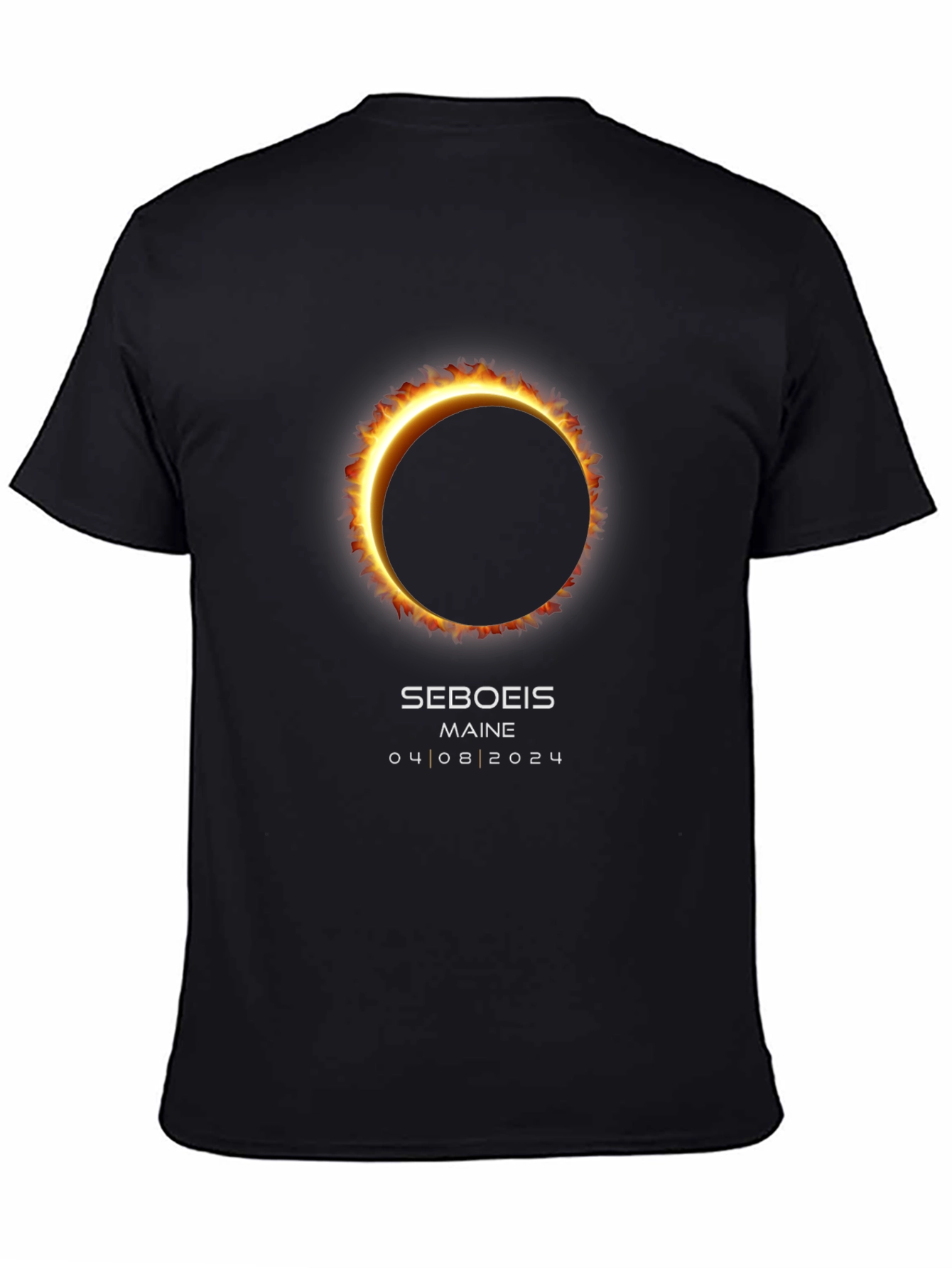 Seboeis Maine Eclipse T-Shirt - April 8 2024