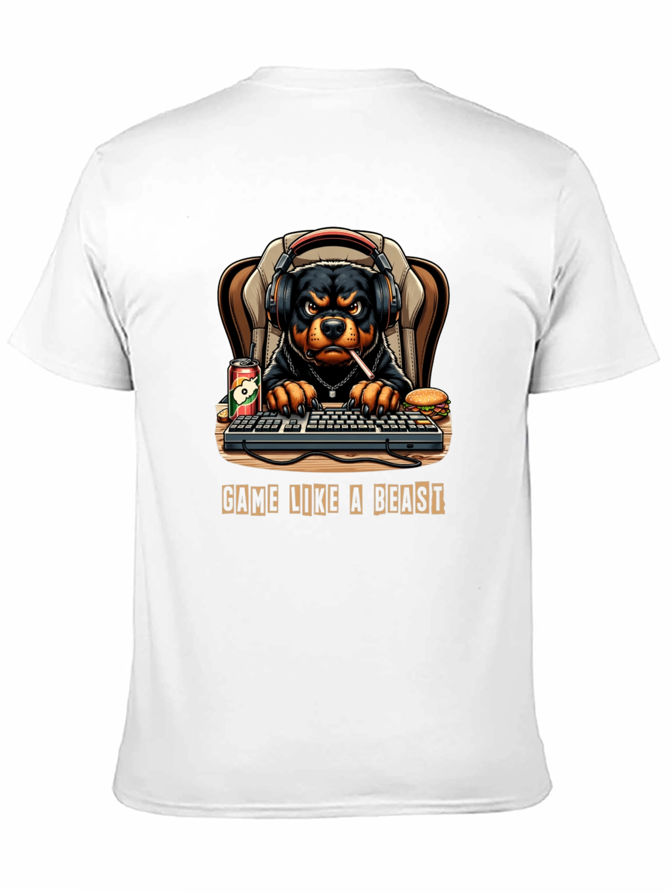 Game Like A Beast Rottweiler Gamer T-Shirt