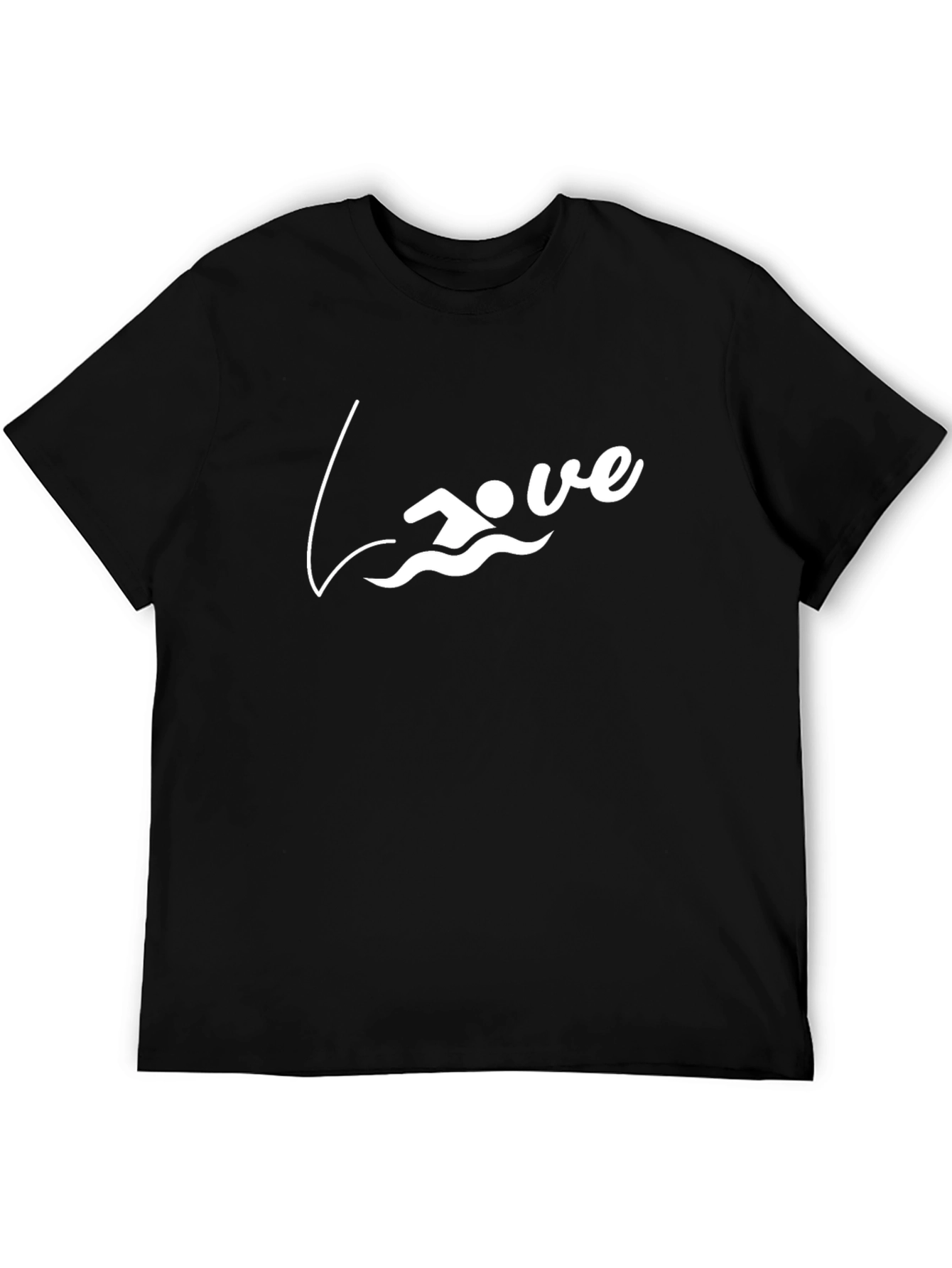 Love to Swim Graphic T-Shirt - Black