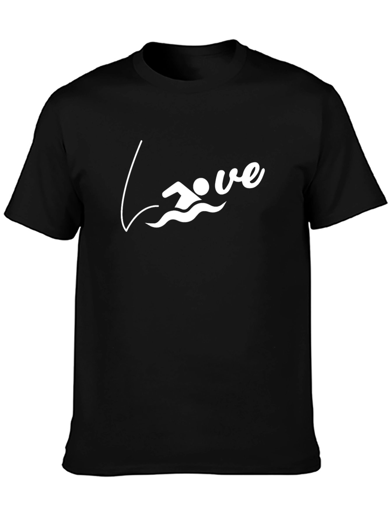 Love to Swim Graphic T-Shirt - Black
