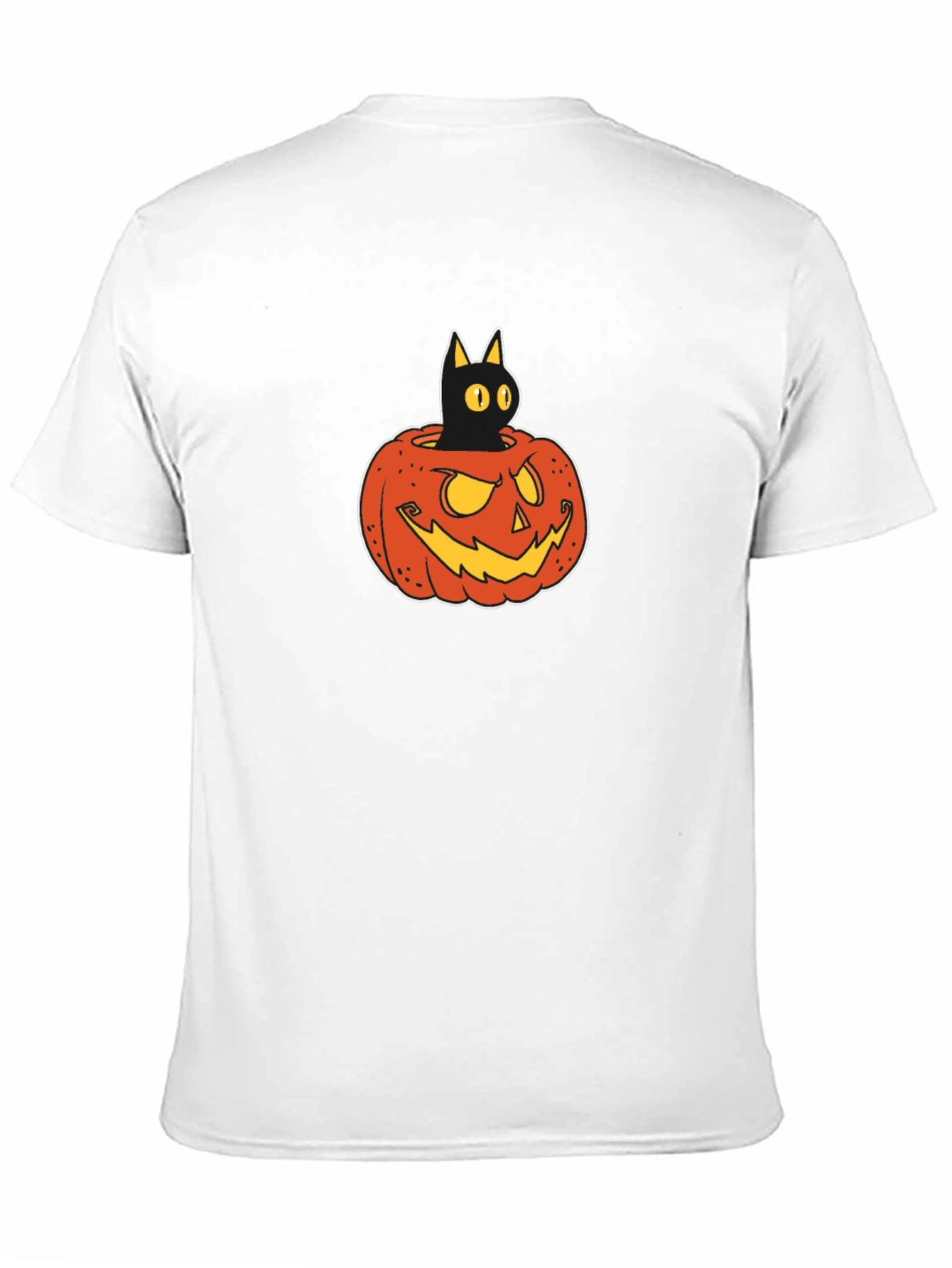Black Cat in Pumpkin T-Shirt - Halloween Tee