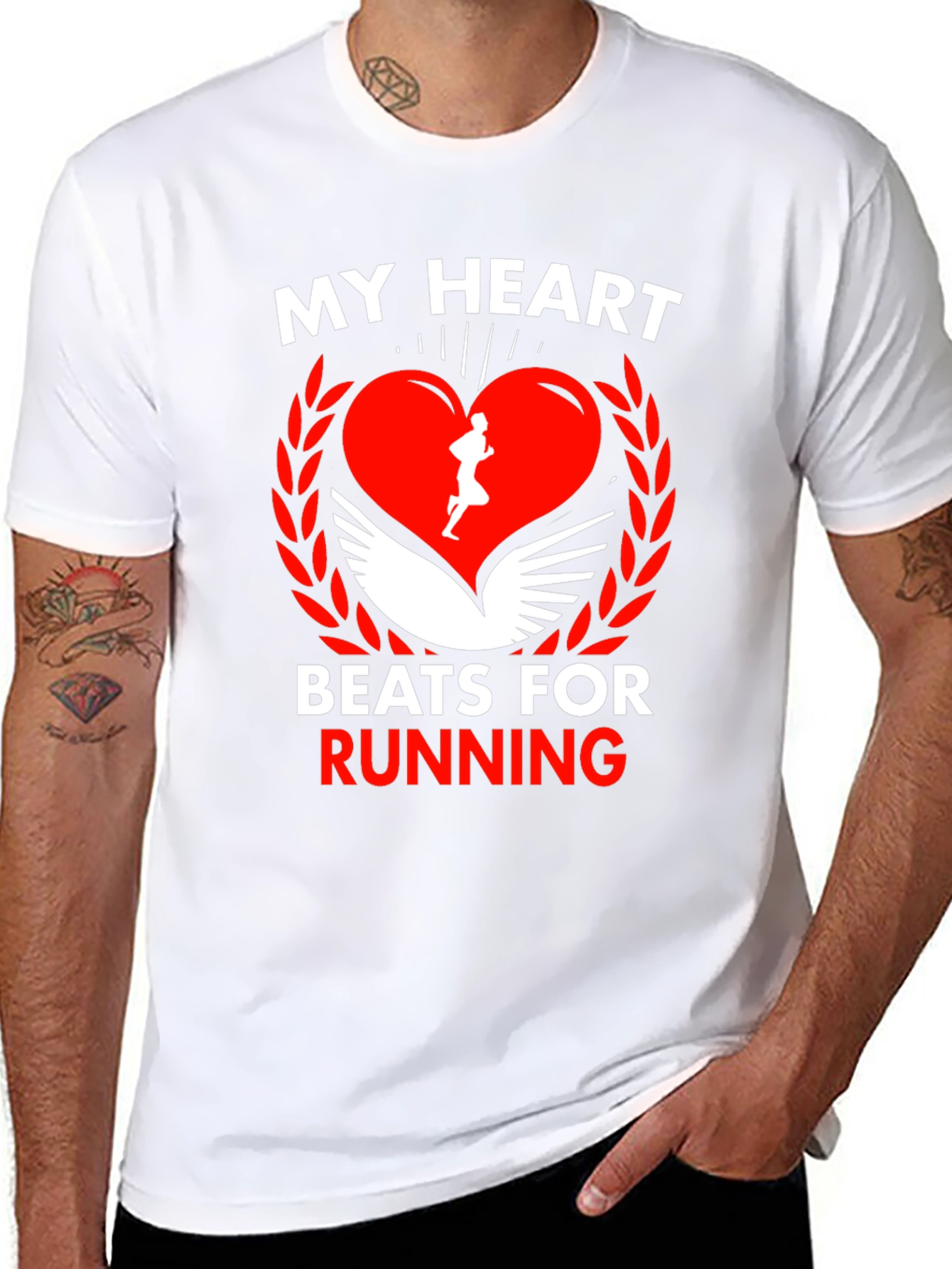 My Heart Beats for Running Graphic Tee