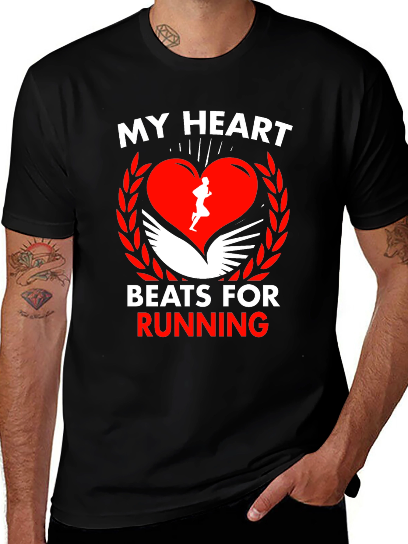 My Heart Beats for Running Graphic Tee