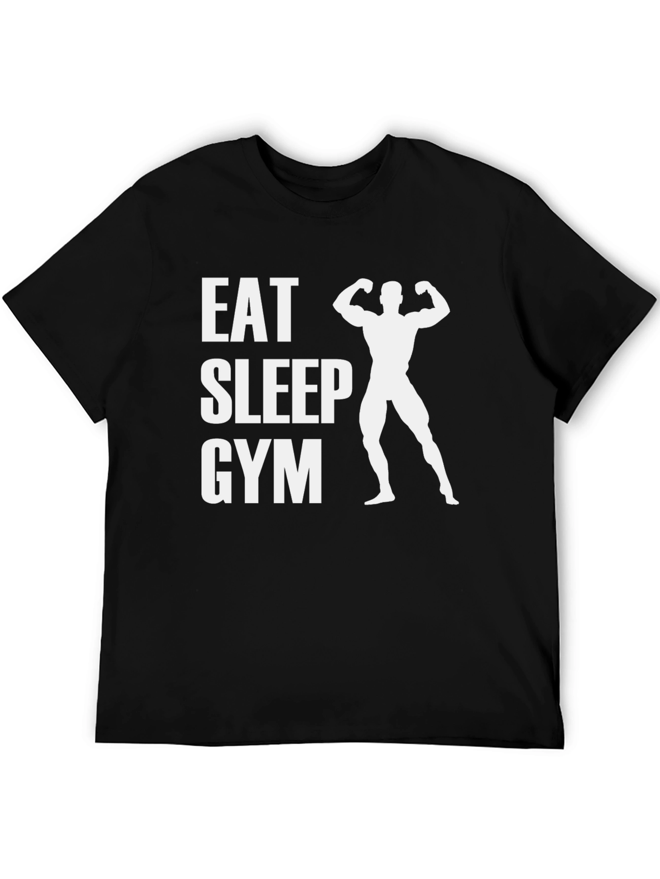 Eat Sleep Gym Black T-Shirt - Fitness Apparel