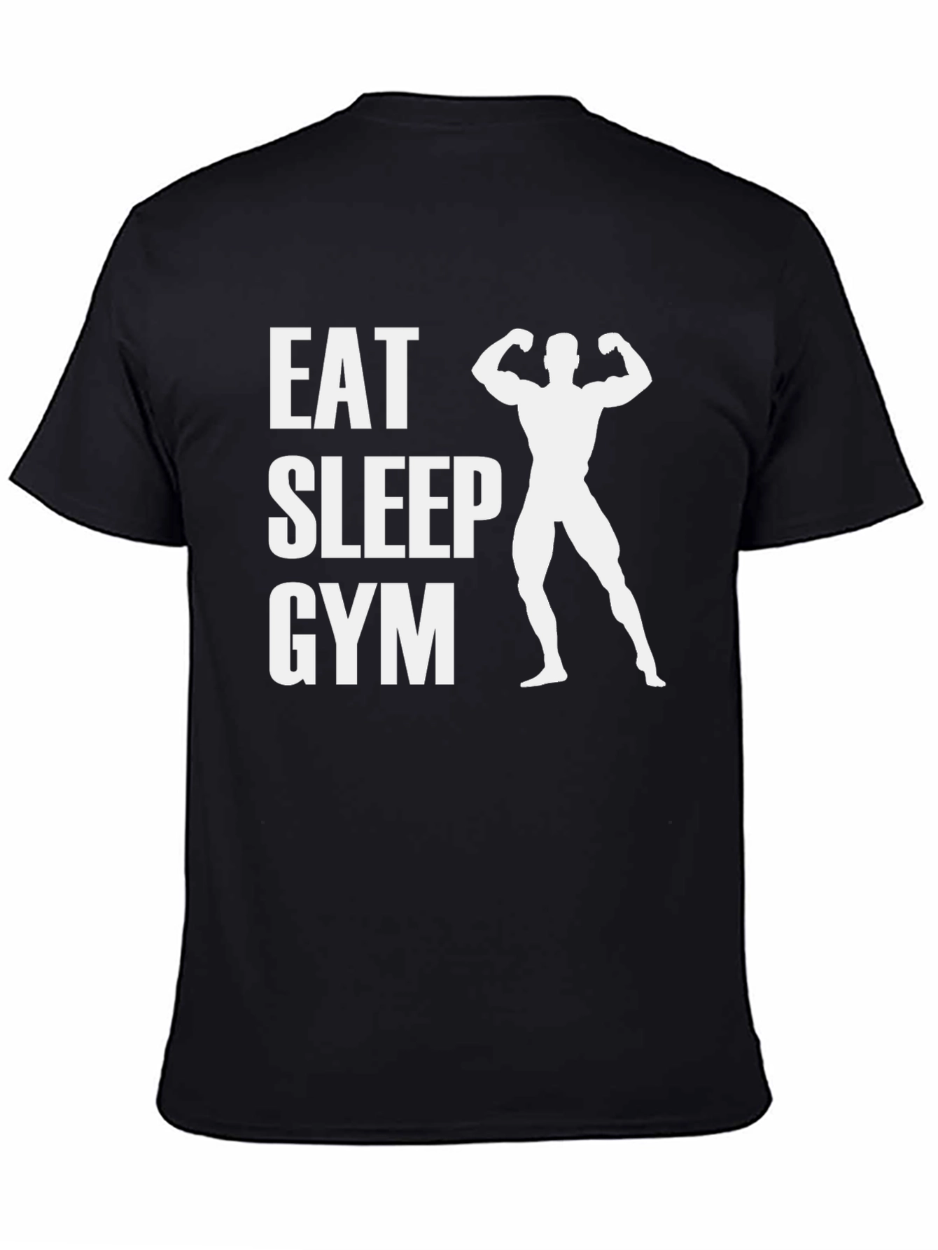Eat Sleep Gym Black T-Shirt - Fitness Apparel