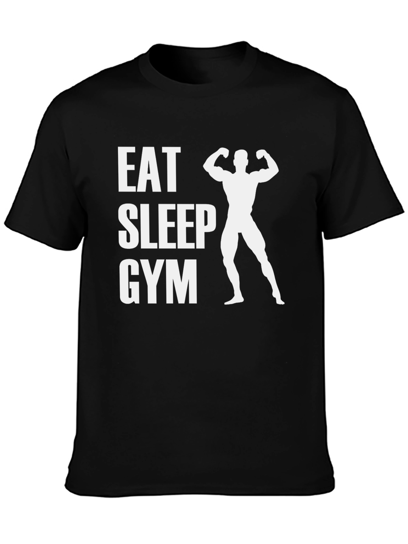 Eat Sleep Gym Black T-Shirt - Fitness Apparel