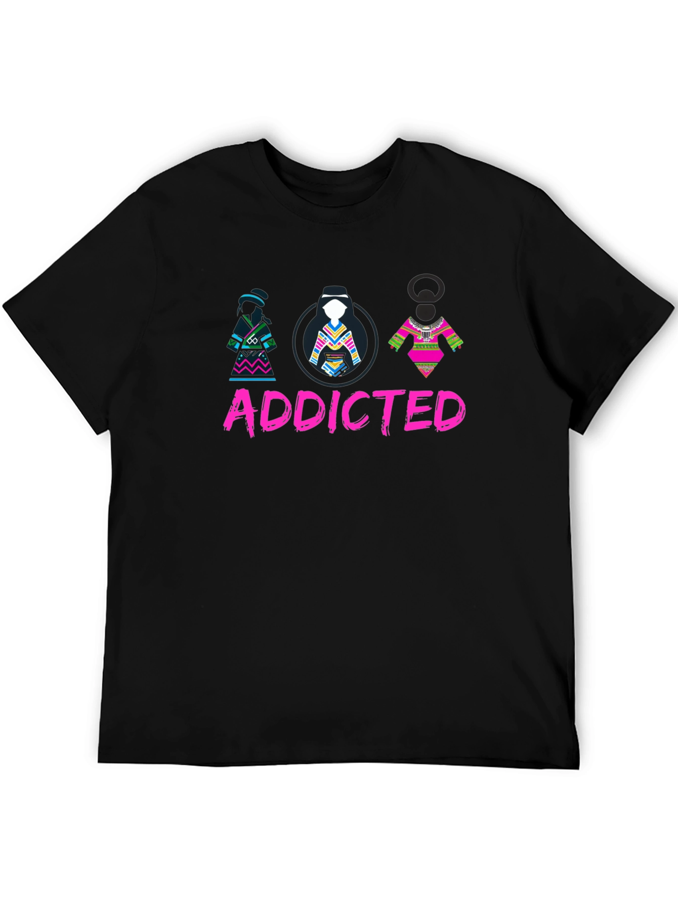 Addicted Native Style Black T-Shirt