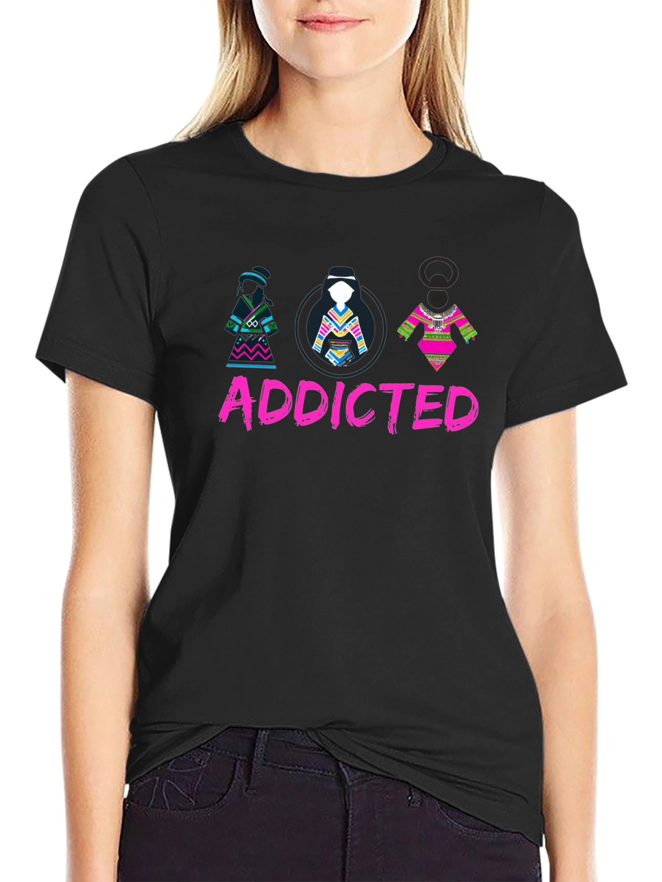 Addicted Native Style Black T-Shirt