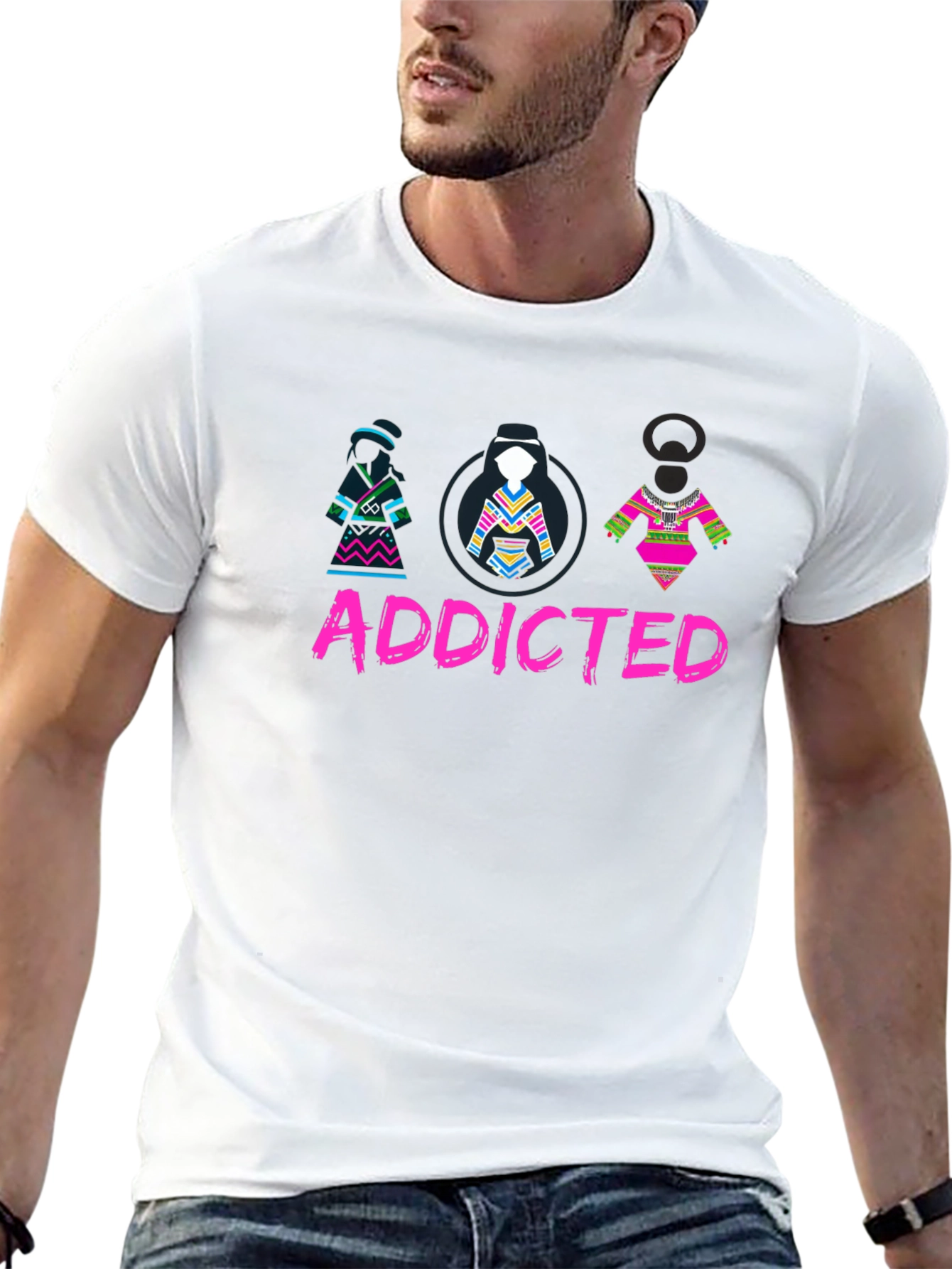Addicted Native Style Black T-Shirt