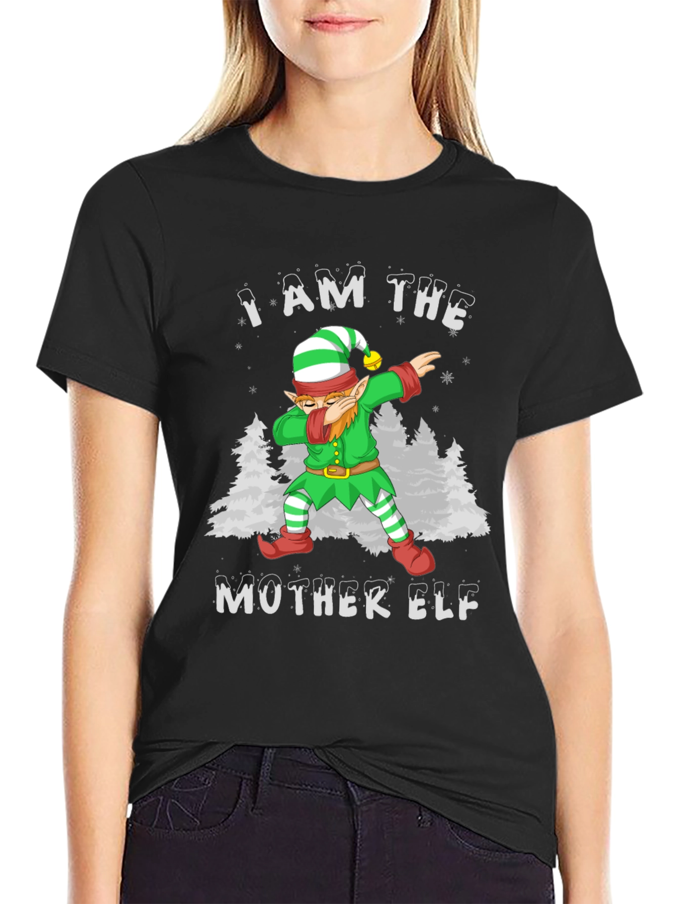 I am the Mother Elf Dabbing Graphic T-Shirt