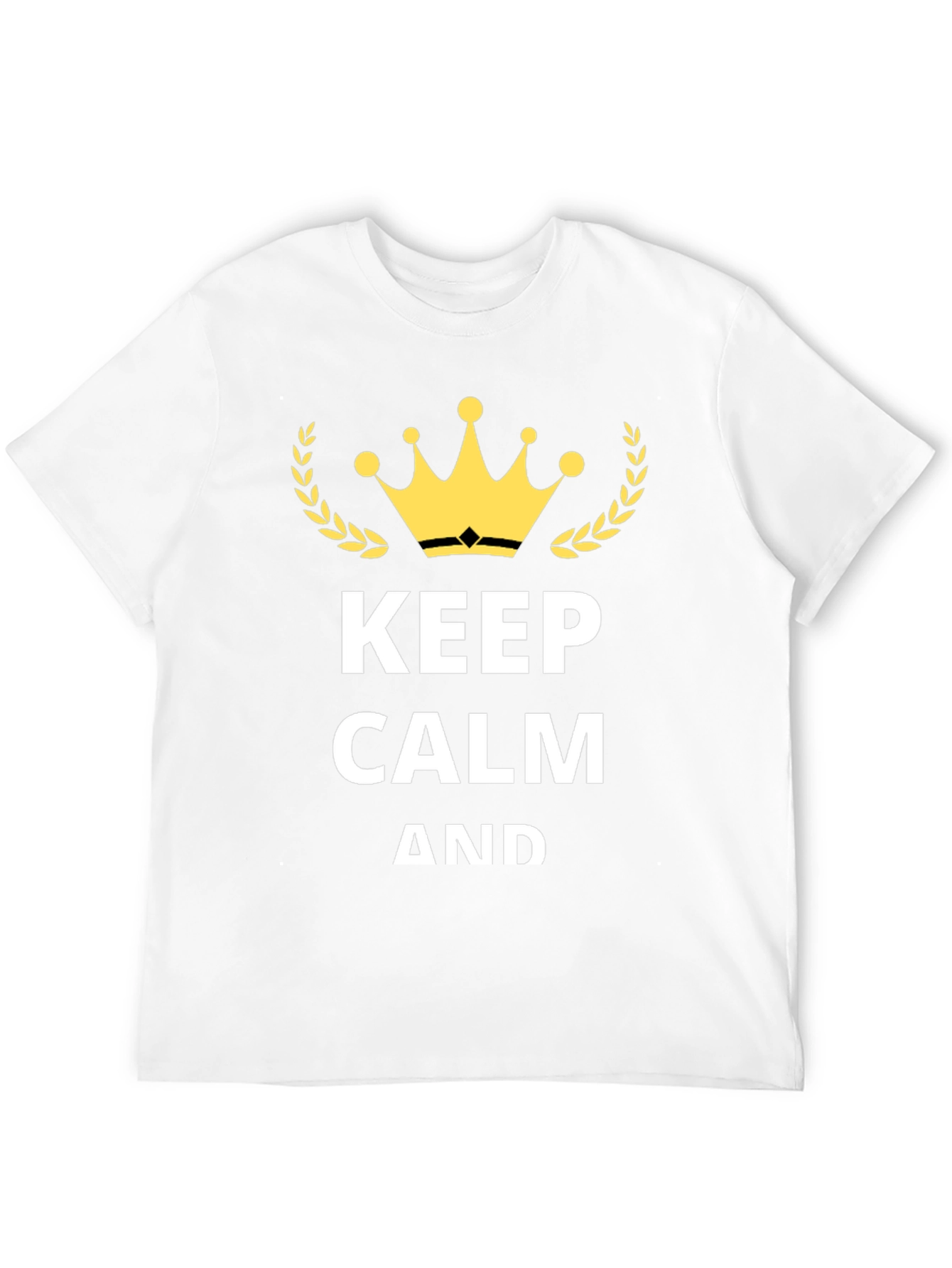 Keep Calm Crown Black Graphic Tee