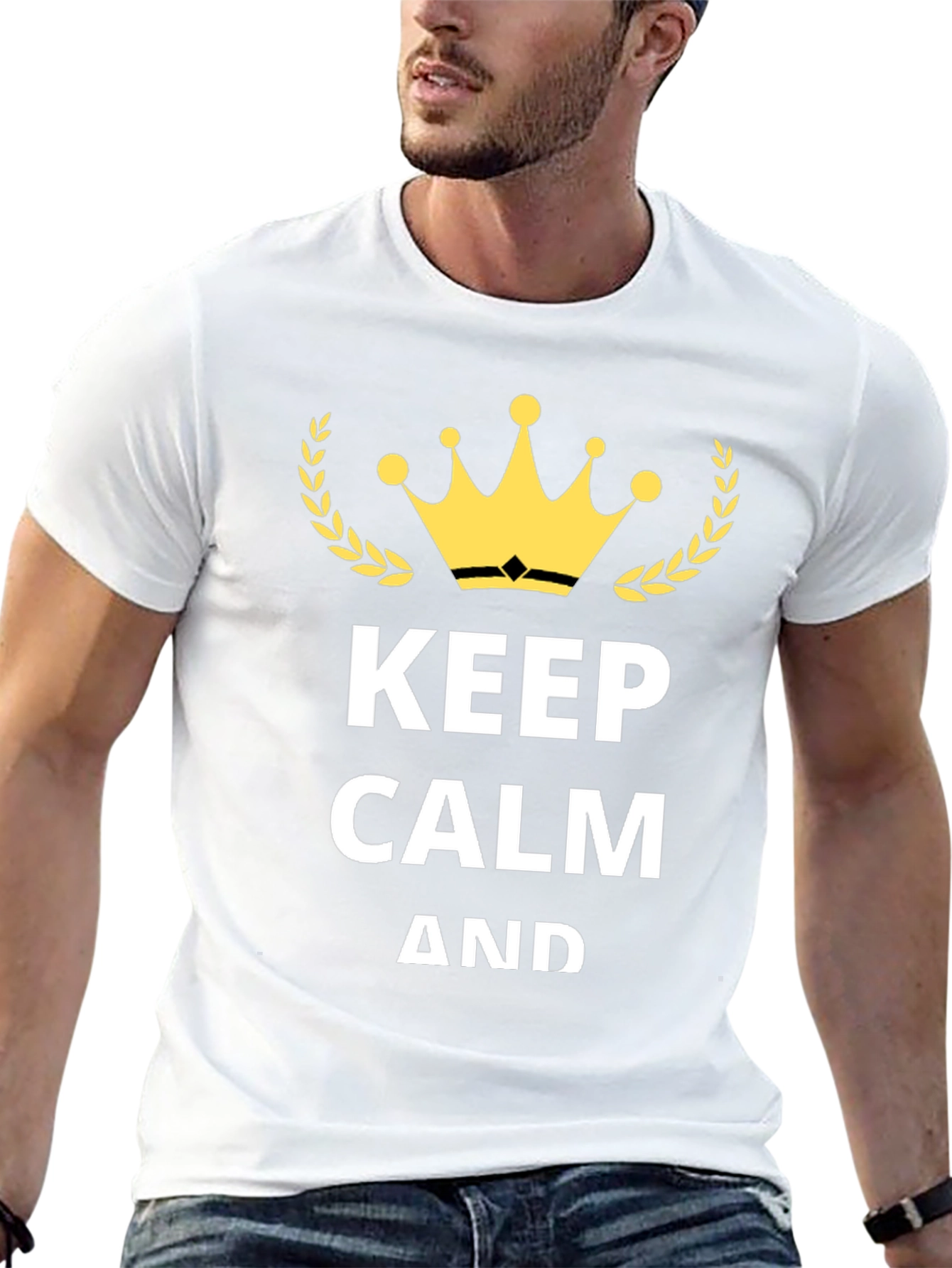 Keep Calm Crown Black Graphic Tee