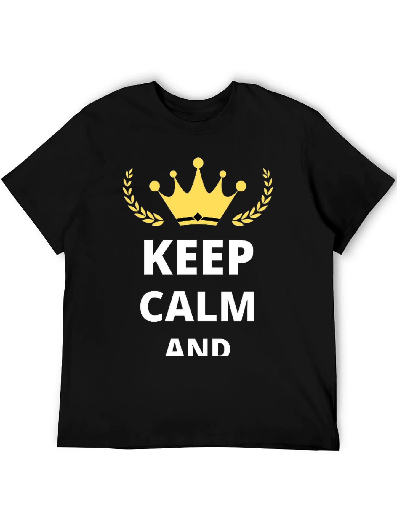 Keep Calm Crown Black Graphic Tee