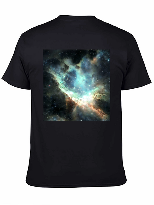 Nebula Print Black T-Shirt - Galaxy Design