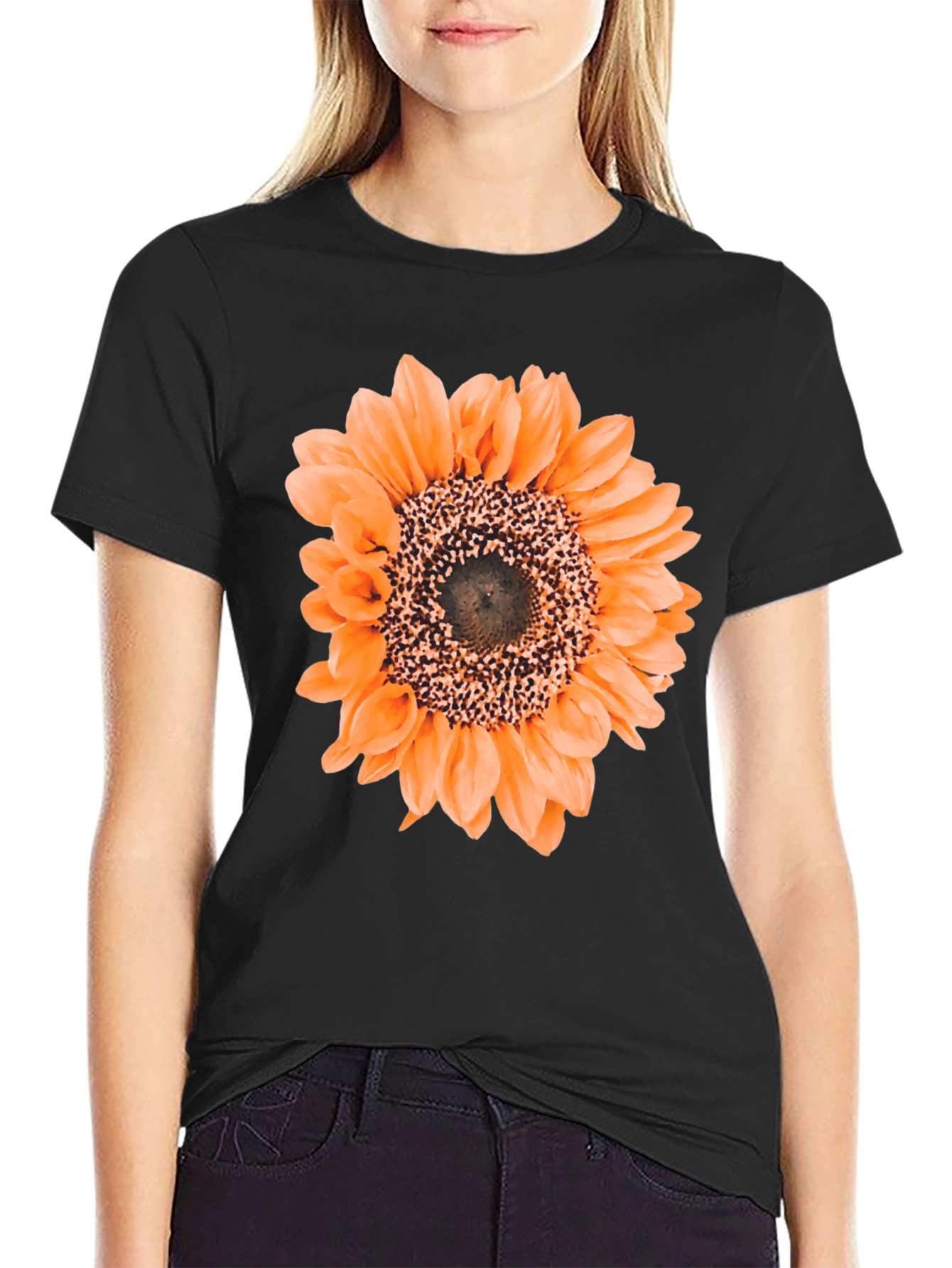 Sunflower Graphic Black Tee