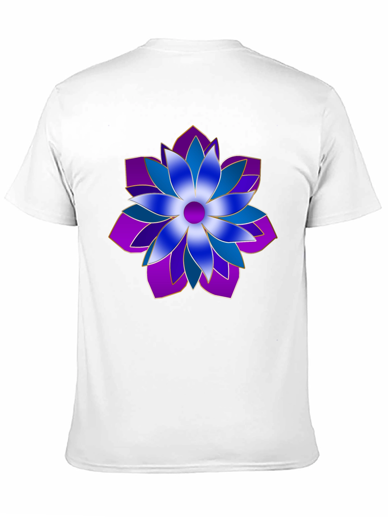 Floral Pattern Black T-Shirt