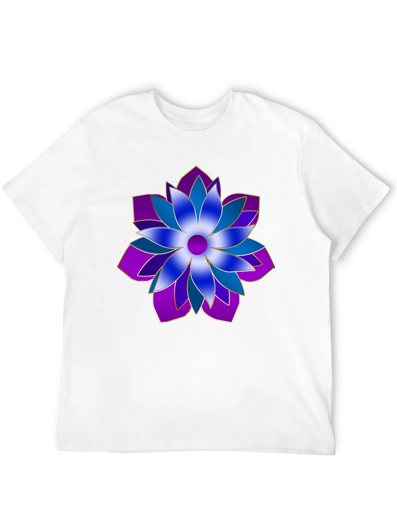 Floral Pattern Black T-Shirt